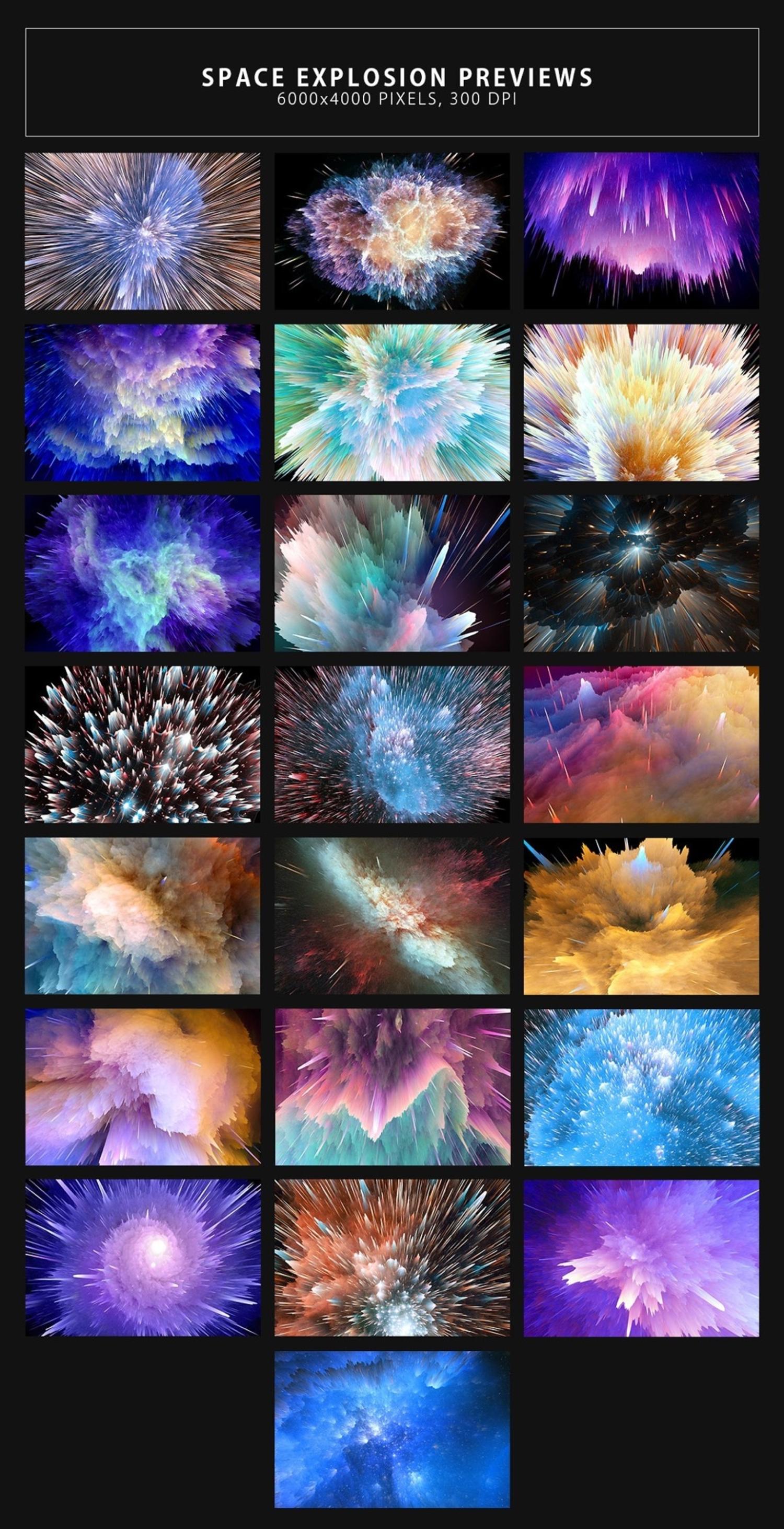 362 太空爆炸背景 Space Explosion Backgrounds