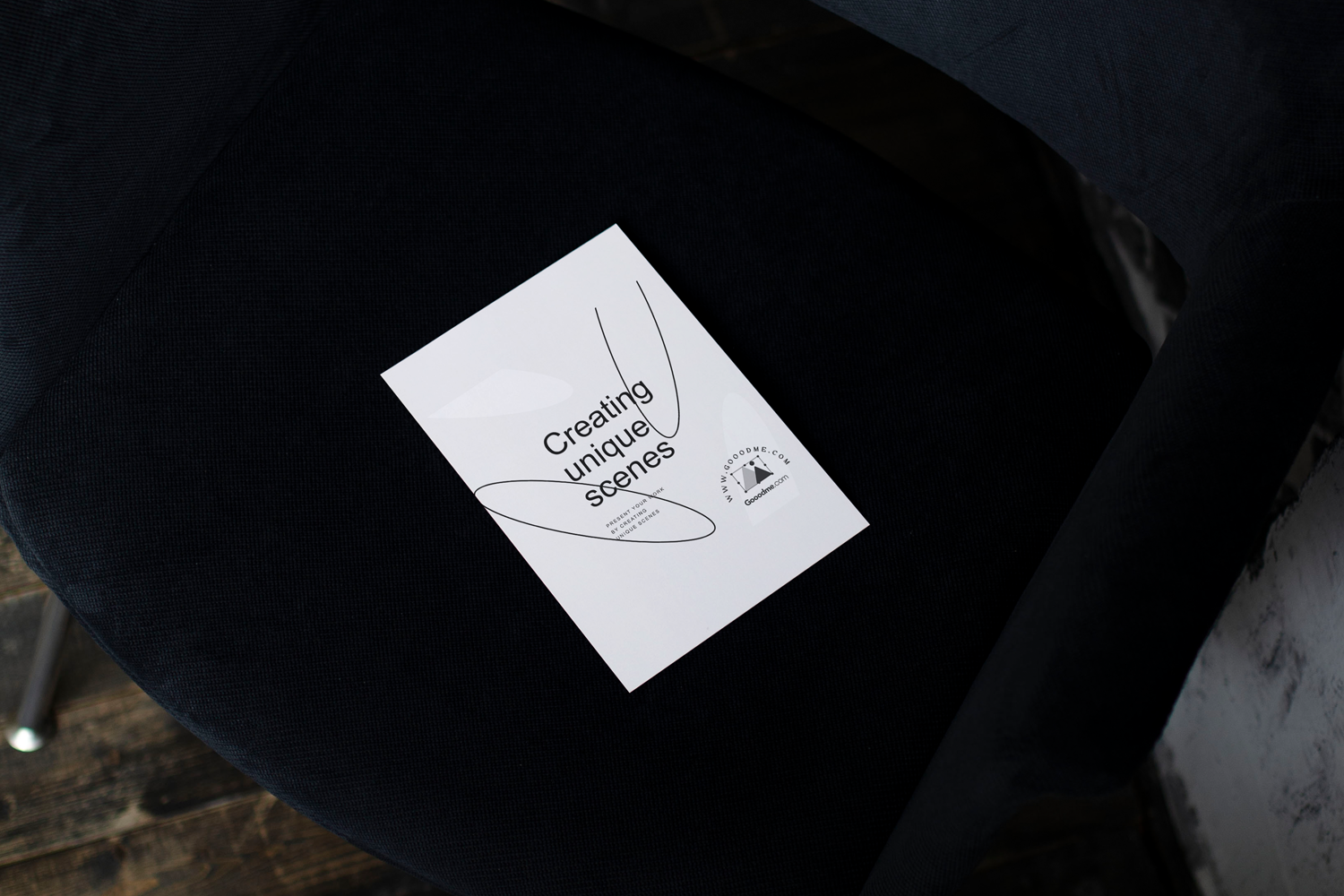 834 可商用椅子海报卡片设计PS样机素材