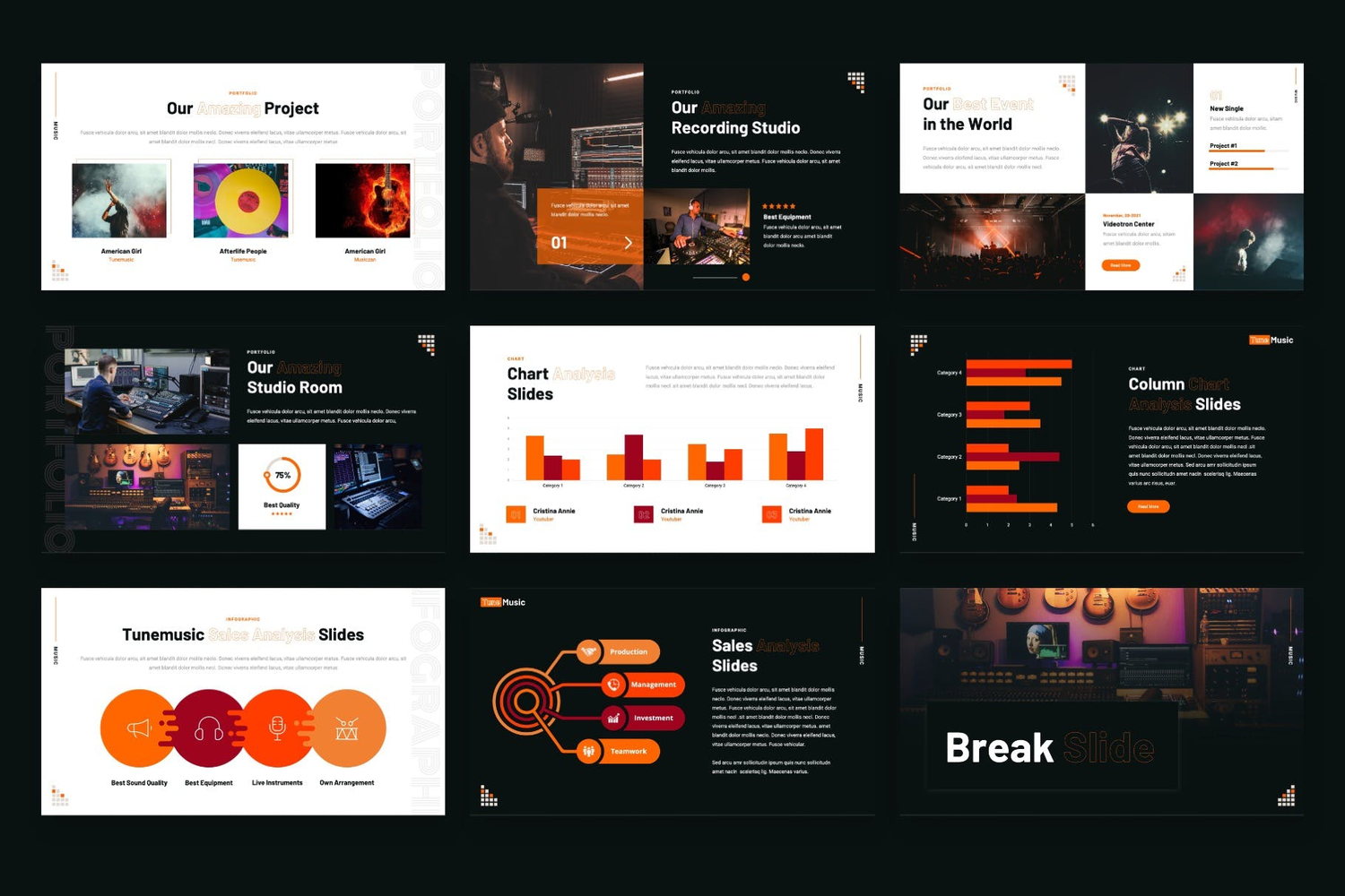 2104 音乐制作主题发布演讲个人介绍PPT+eynoteTu模板 nemusic – Music Production eynote Template@GOOODME.COM