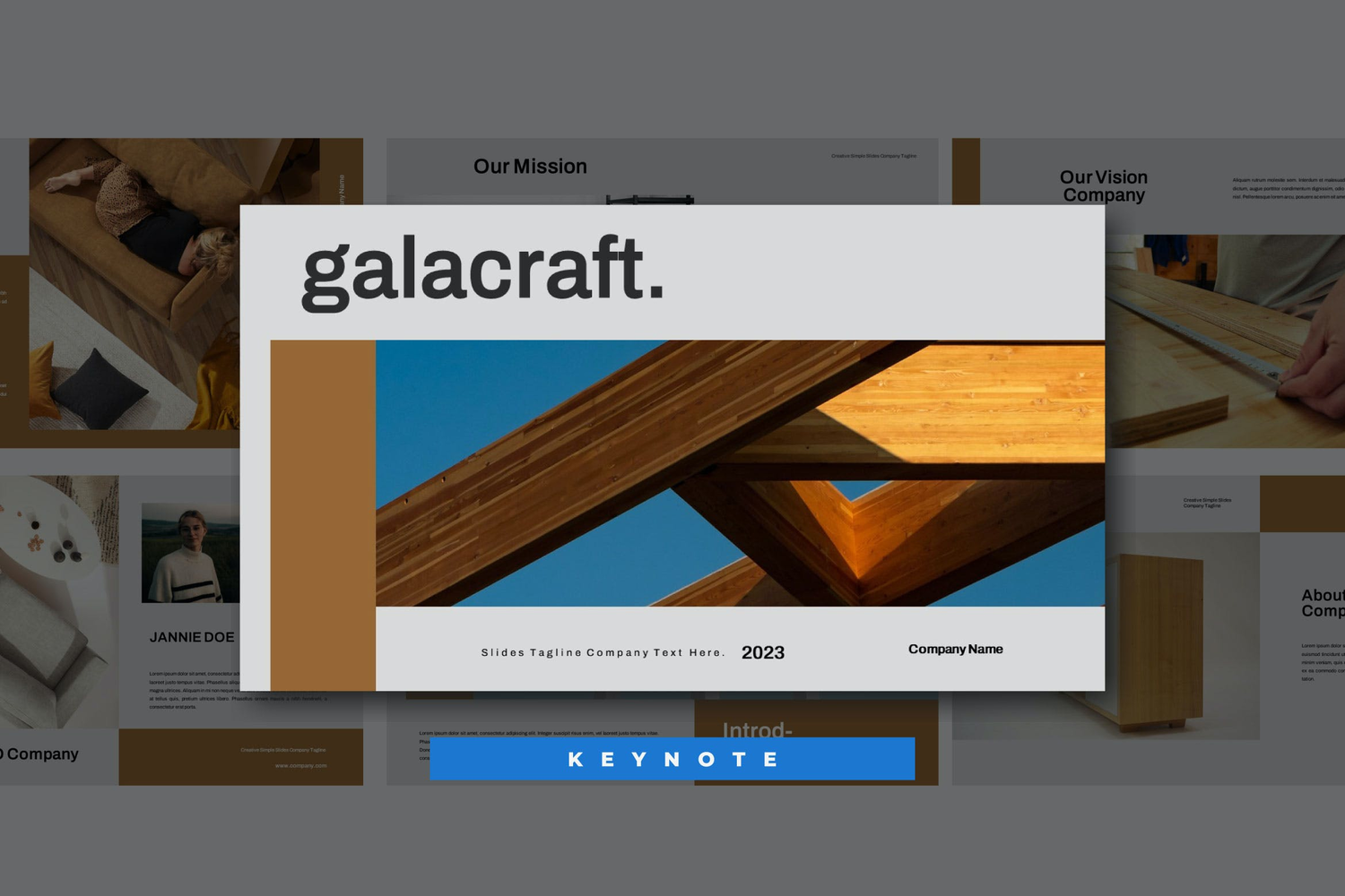 2121 室内装修设计团队作品集展示公司介绍演讲Keynote模板 Galacraft Keynote@GOOODME.COM