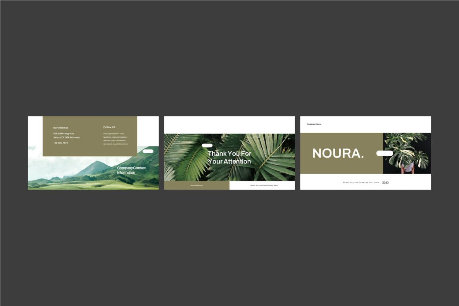 2123 森系植物主题园艺演讲Keynote模板 Noura Keynote@GOOODME.COM