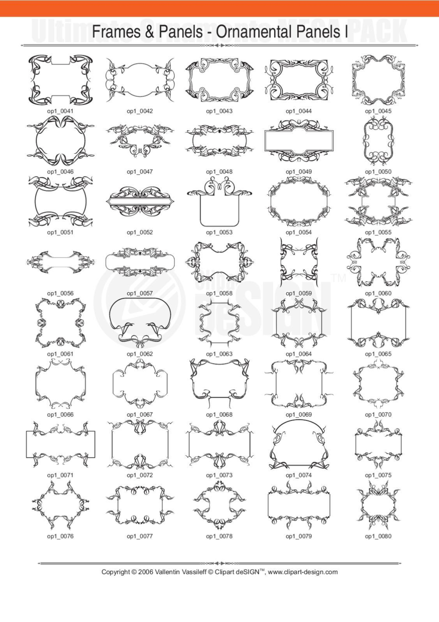 2081 12800款矢量简笔画花纹图案设计装饰元素合集包Ultimate Ornaments Mega Pack