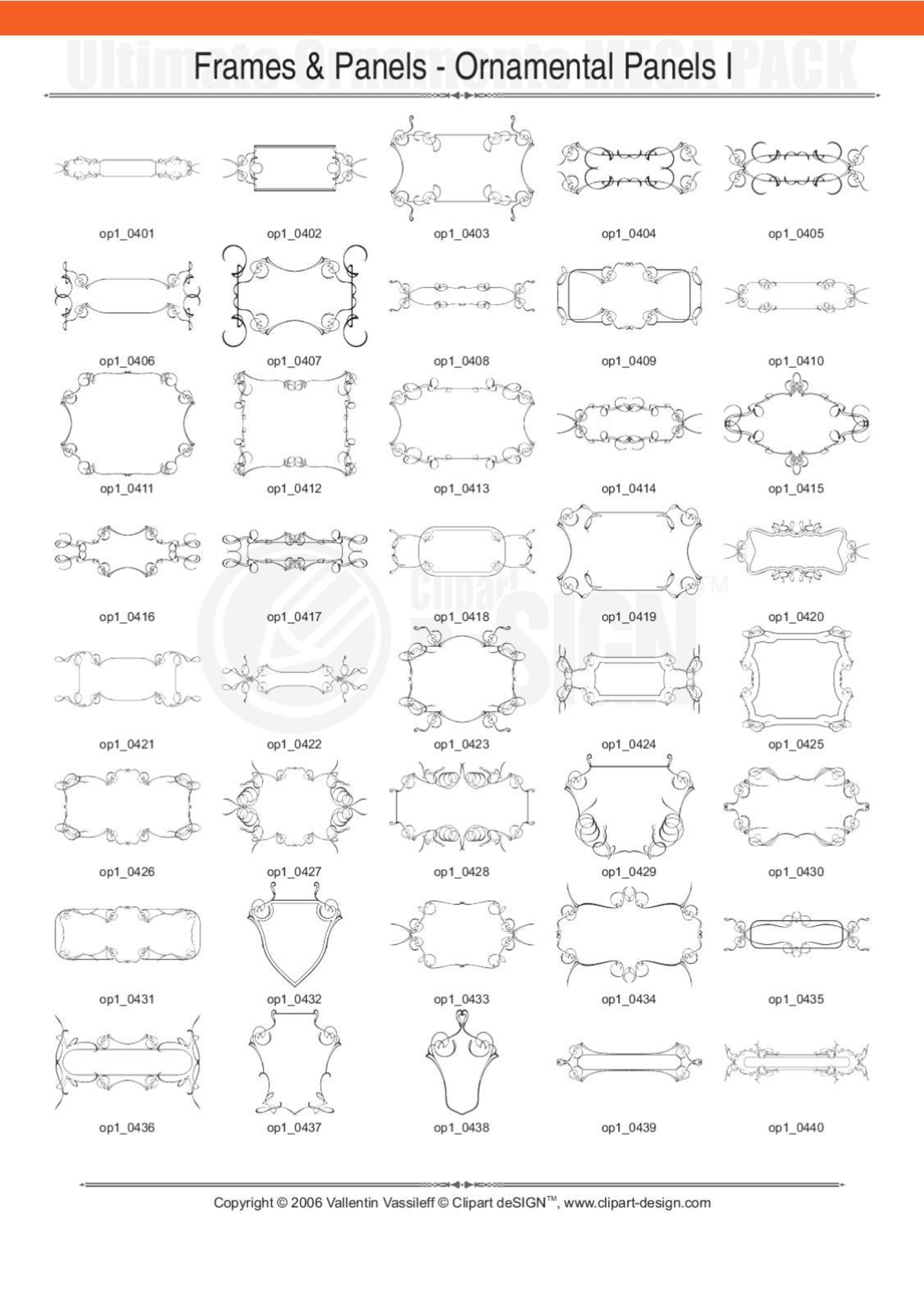 2081 12800款矢量简笔画花纹图案设计装饰元素合集包Ultimate Ornaments Mega Pack