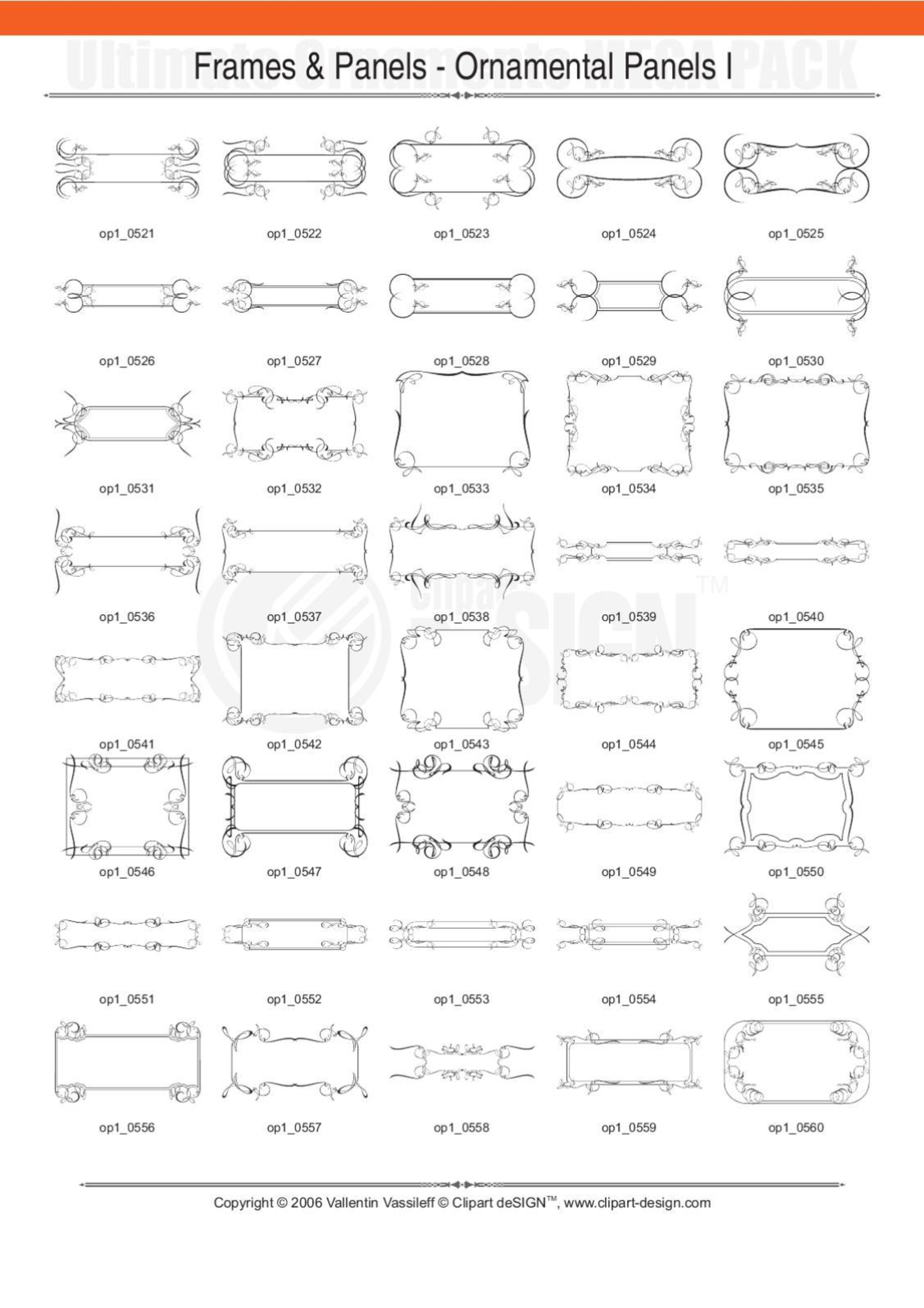 2081 12800款矢量简笔画花纹图案设计装饰元素合集包Ultimate Ornaments Mega Pack