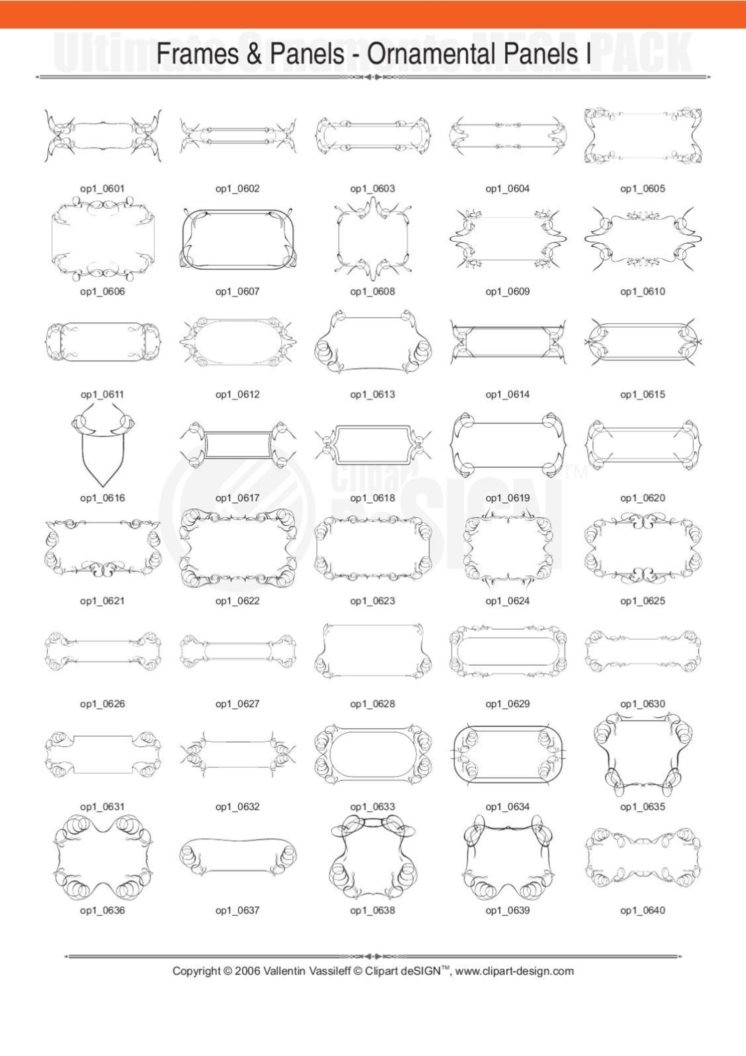 2081 12800款矢量简笔画花纹图案设计装饰元素合集包Ultimate Ornaments Mega Pack