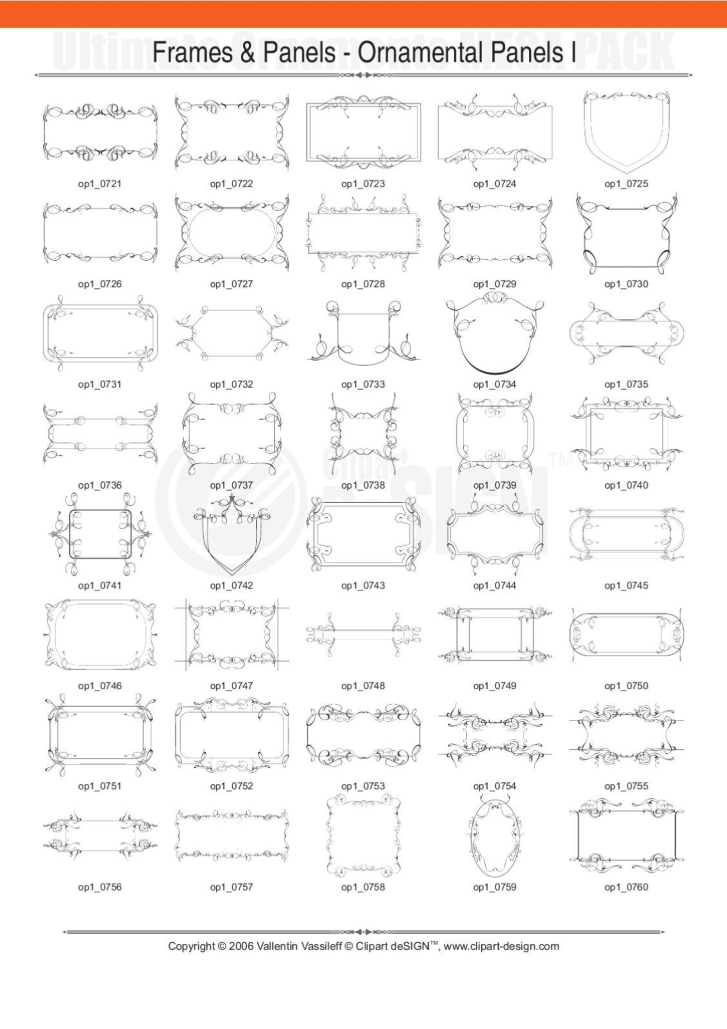 2081 12800款矢量简笔画花纹图案设计装饰元素合集包Ultimate Ornaments Mega Pack