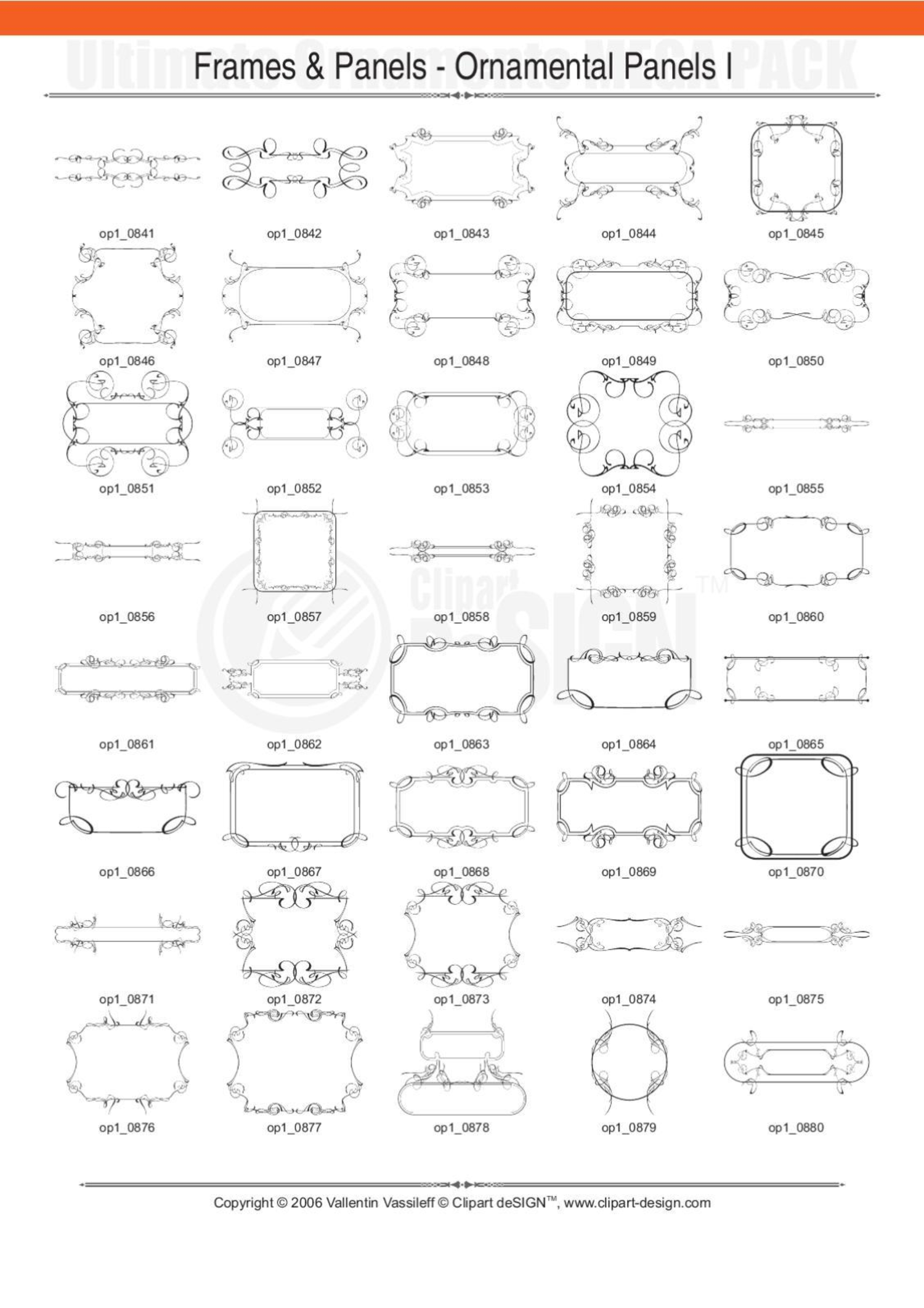 2081 12800款矢量简笔画花纹图案设计装饰元素合集包Ultimate Ornaments Mega Pack