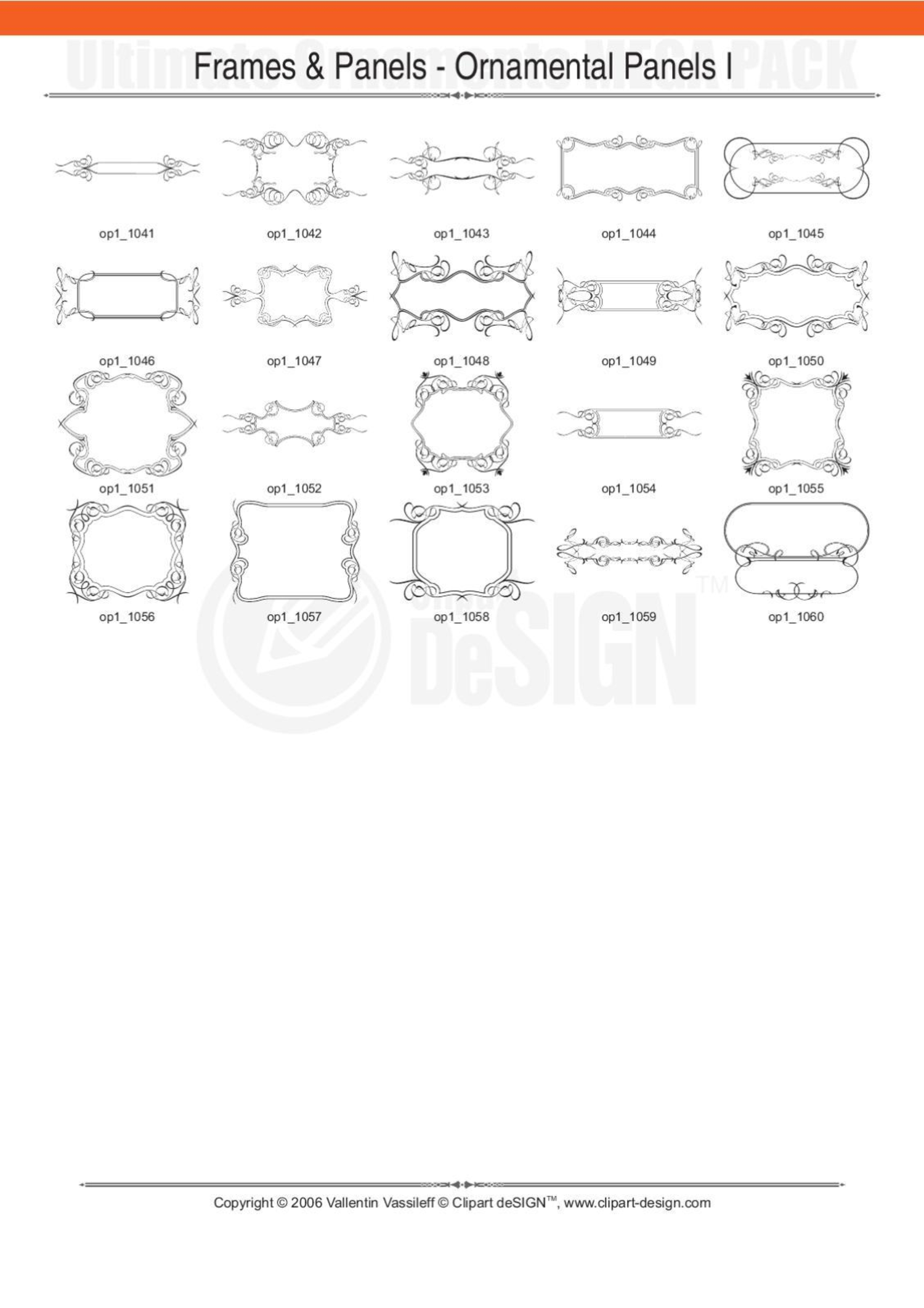 2081 12800款矢量简笔画花纹图案设计装饰元素合集包Ultimate Ornaments Mega Pack