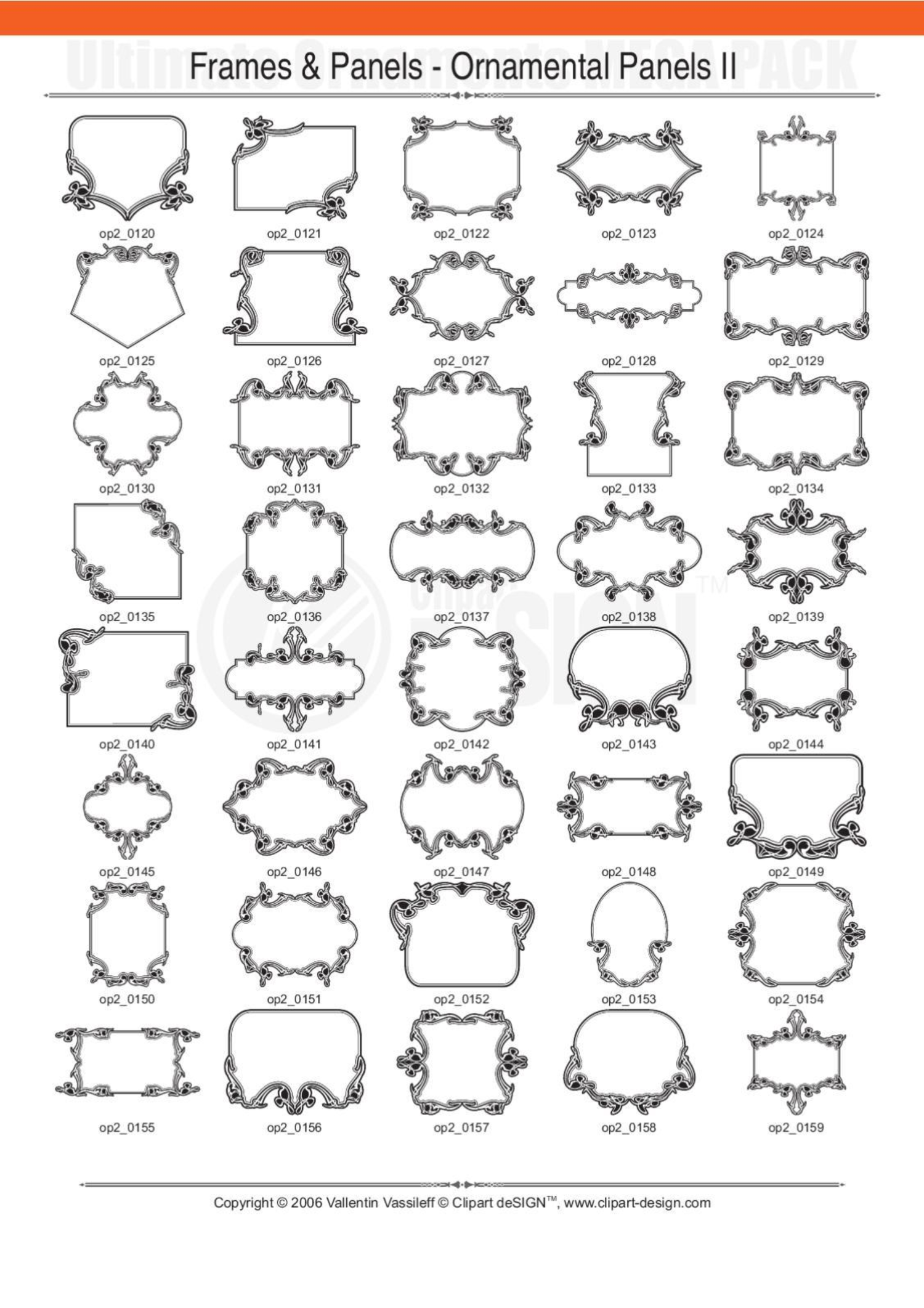 2081 12800款矢量简笔画花纹图案设计装饰元素合集包Ultimate Ornaments Mega Pack