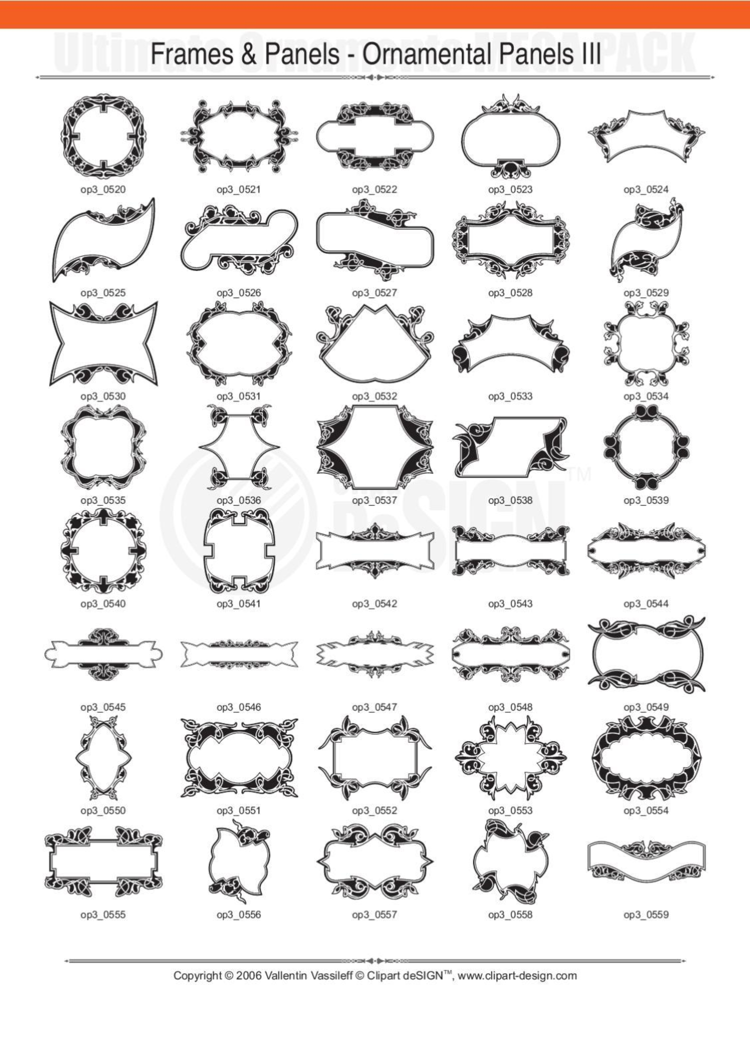 2081 12800款矢量简笔画花纹图案设计装饰元素合集包Ultimate Ornaments Mega Pack