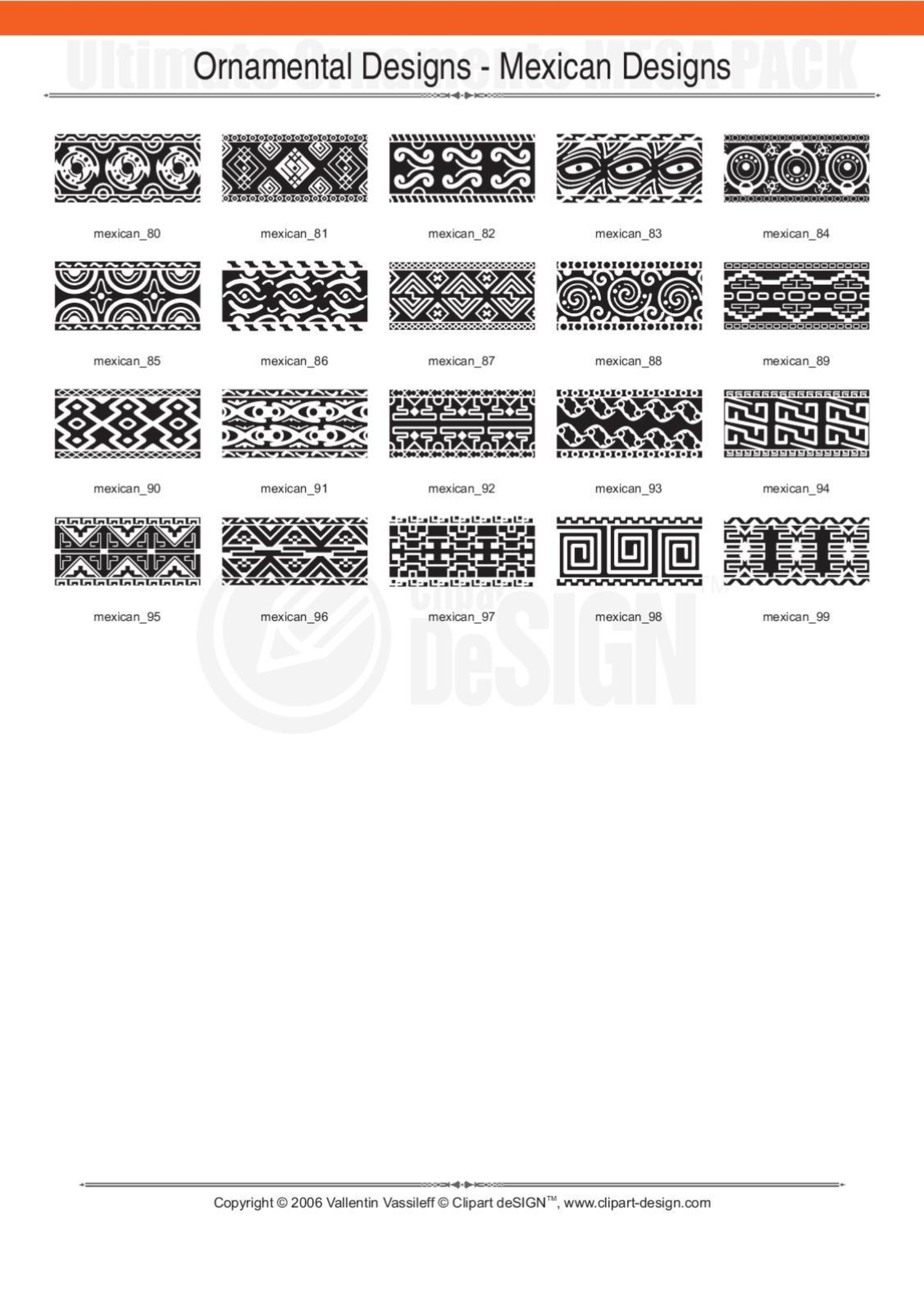 2081 12800款矢量简笔画花纹图案设计装饰元素合集包Ultimate Ornaments Mega Pack