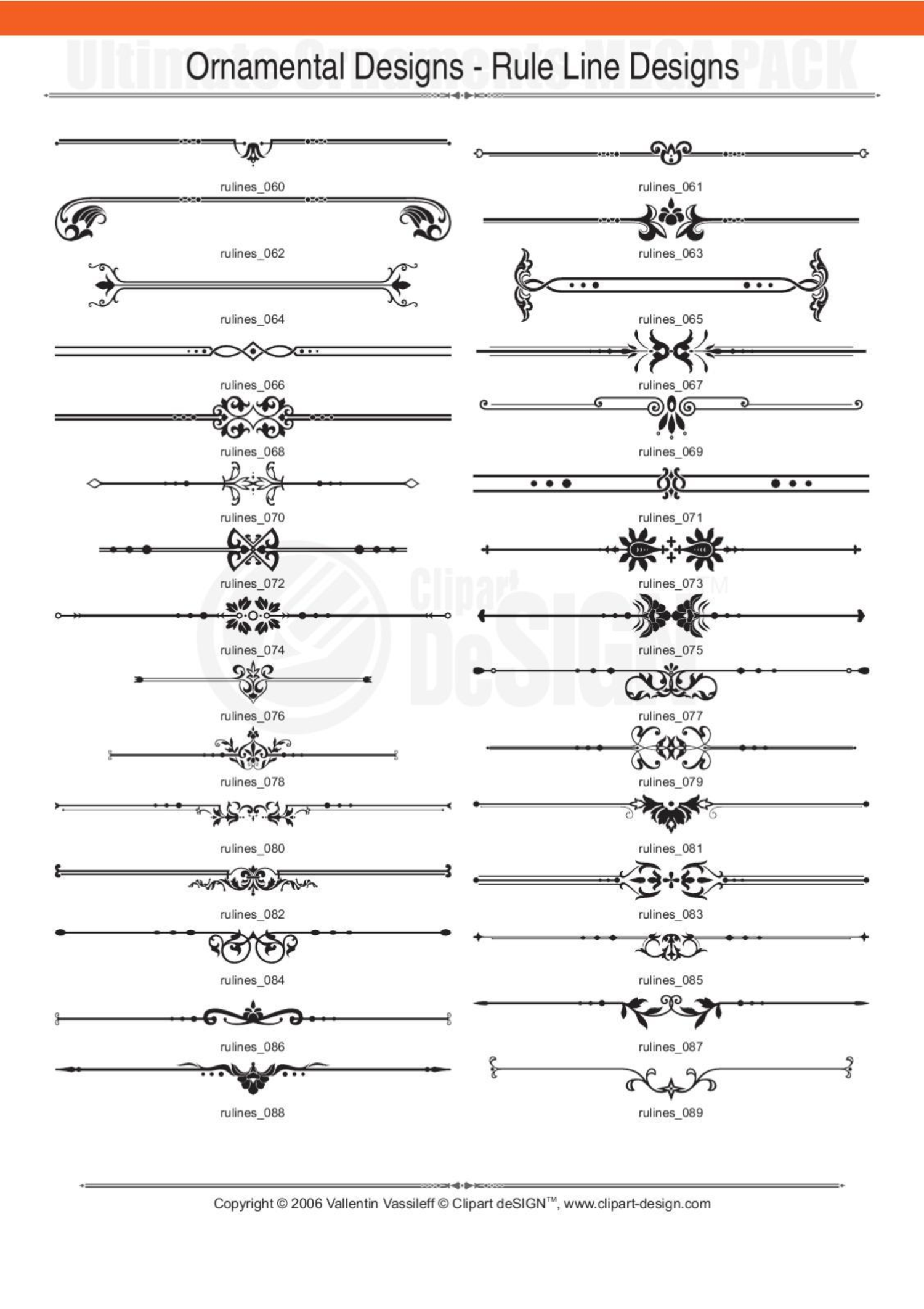 2081 12800款矢量简笔画花纹图案设计装饰元素合集包Ultimate Ornaments Mega Pack