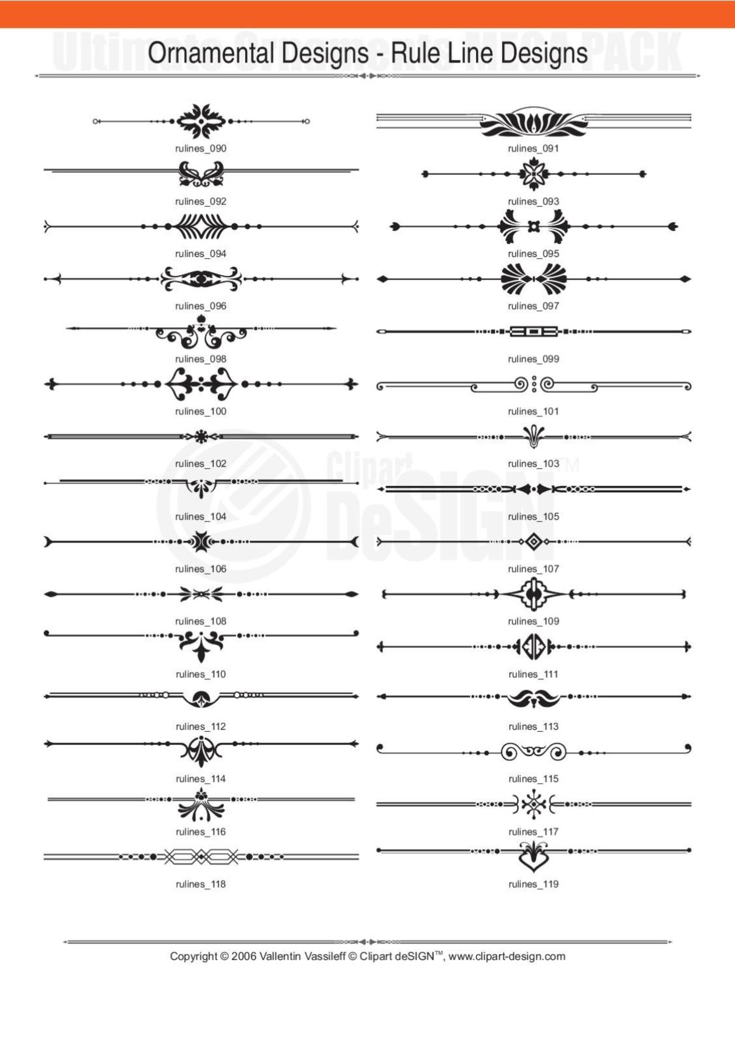 2081 12800款矢量简笔画花纹图案设计装饰元素合集包Ultimate Ornaments Mega Pack