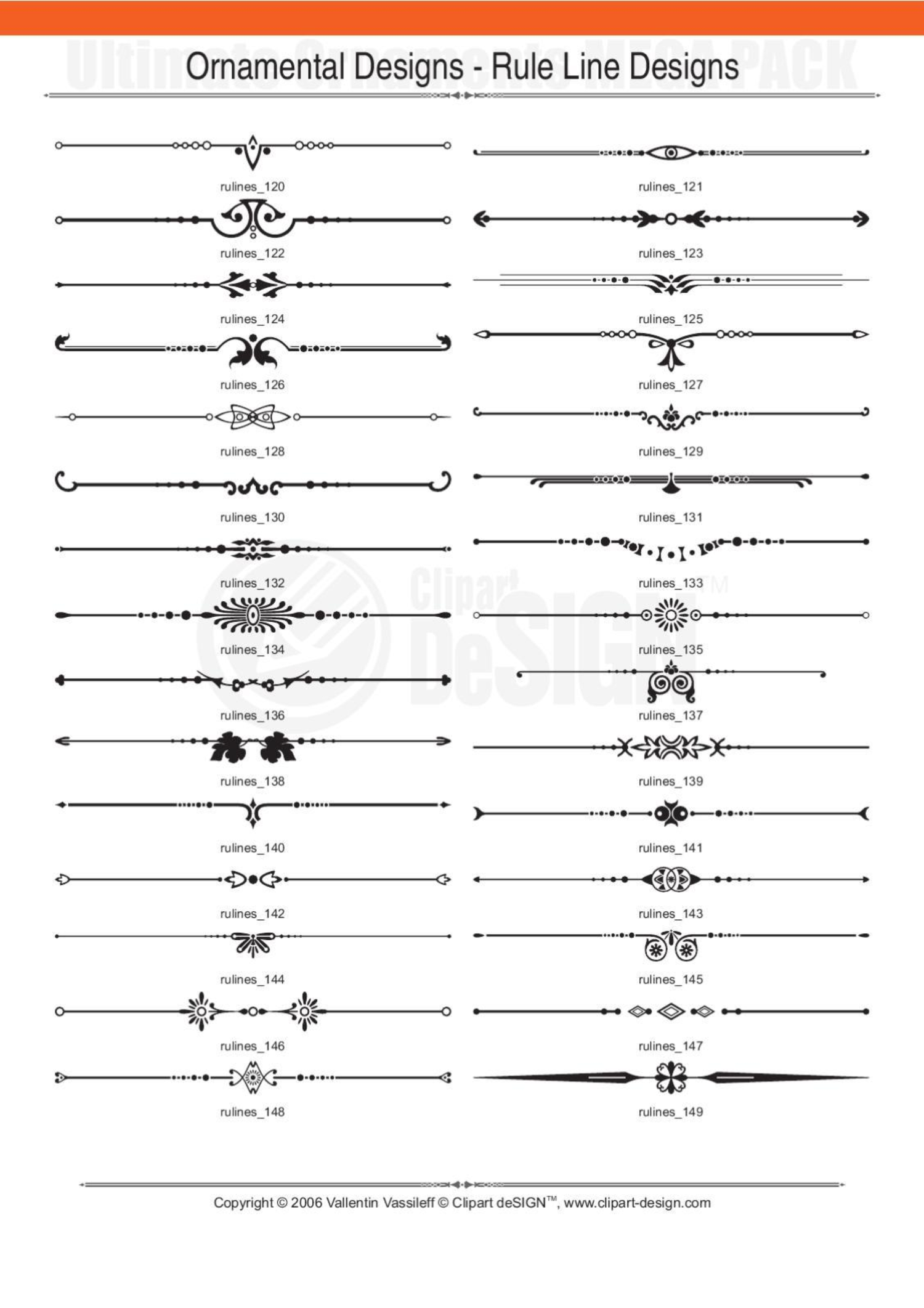 2081 12800款矢量简笔画花纹图案设计装饰元素合集包Ultimate Ornaments Mega Pack