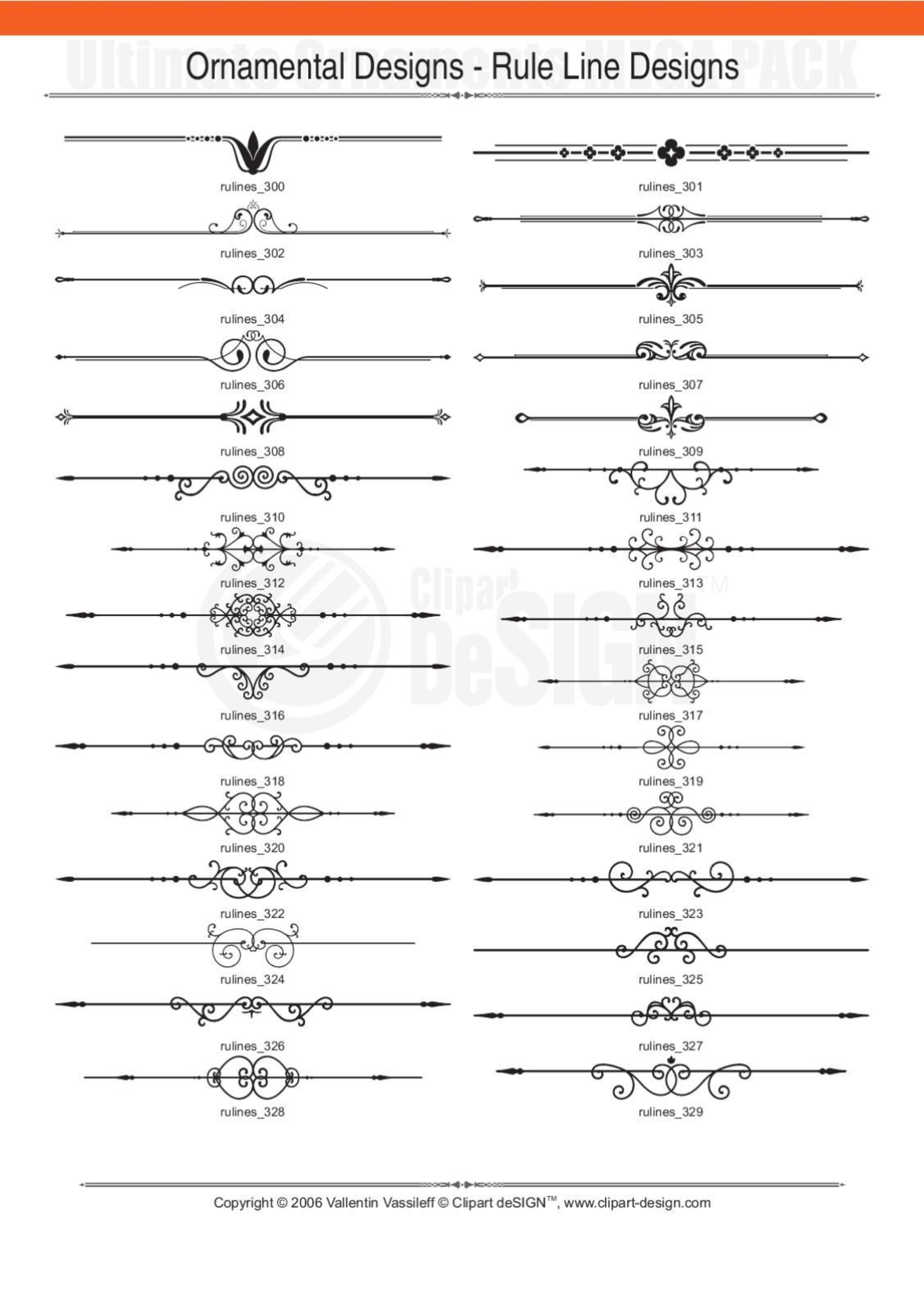 2081 12800款矢量简笔画花纹图案设计装饰元素合集包Ultimate Ornaments Mega Pack