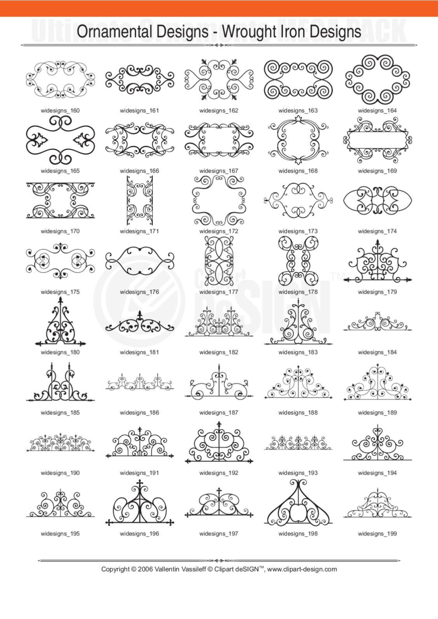 2081 12800款矢量简笔画花纹图案设计装饰元素合集包Ultimate Ornaments Mega Pack