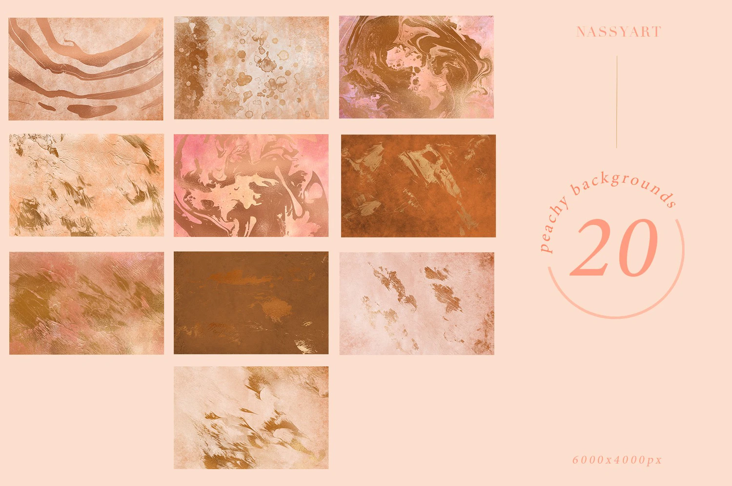 2088 60种奶油质地桃花纸艺术包装背景图片 60 Peach and Cream Textures