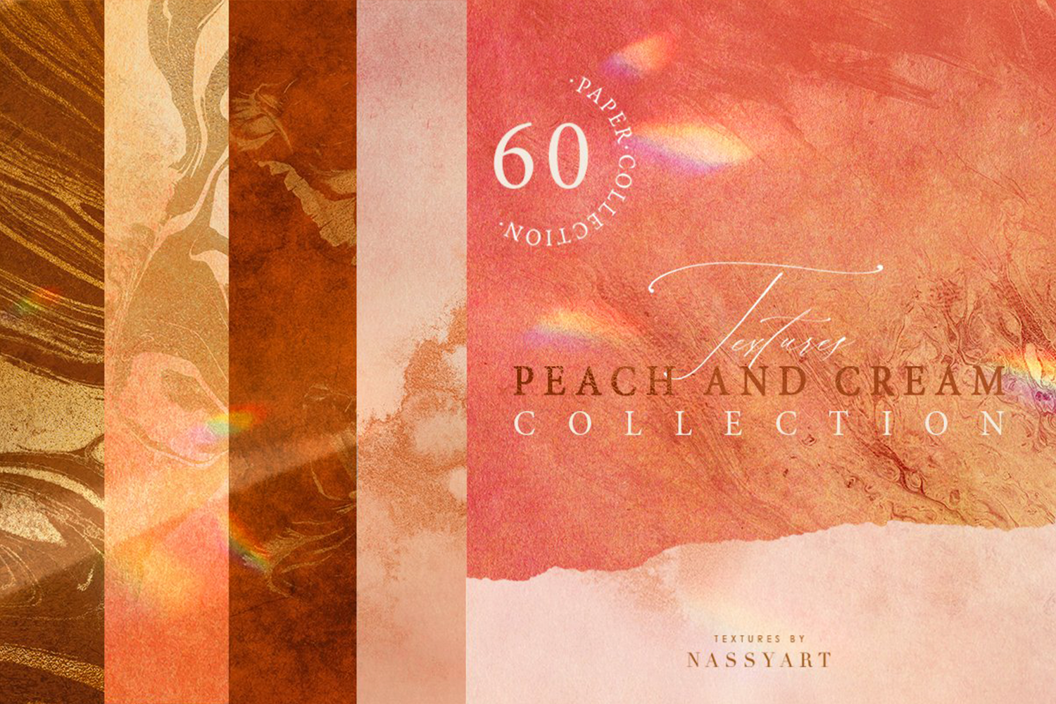 2088 60种奶油质地桃花纸艺术包装背景图片 60 Peach and Cream Textures
