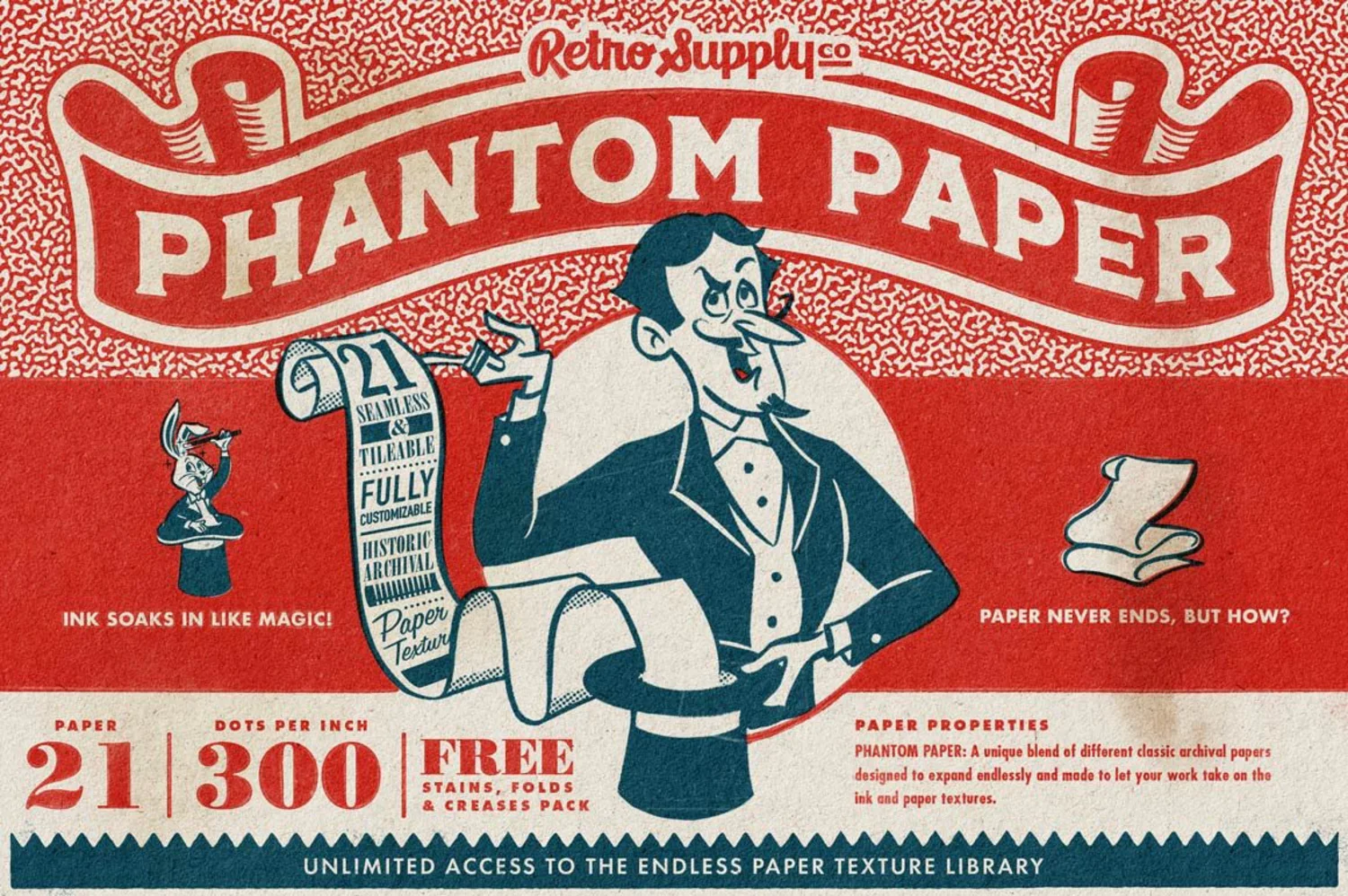 2102 高分辨率复古折痕褶皱水渍纸张无缝拼接纹理 PHANTOM PAPER FOR PHOTOSHOP