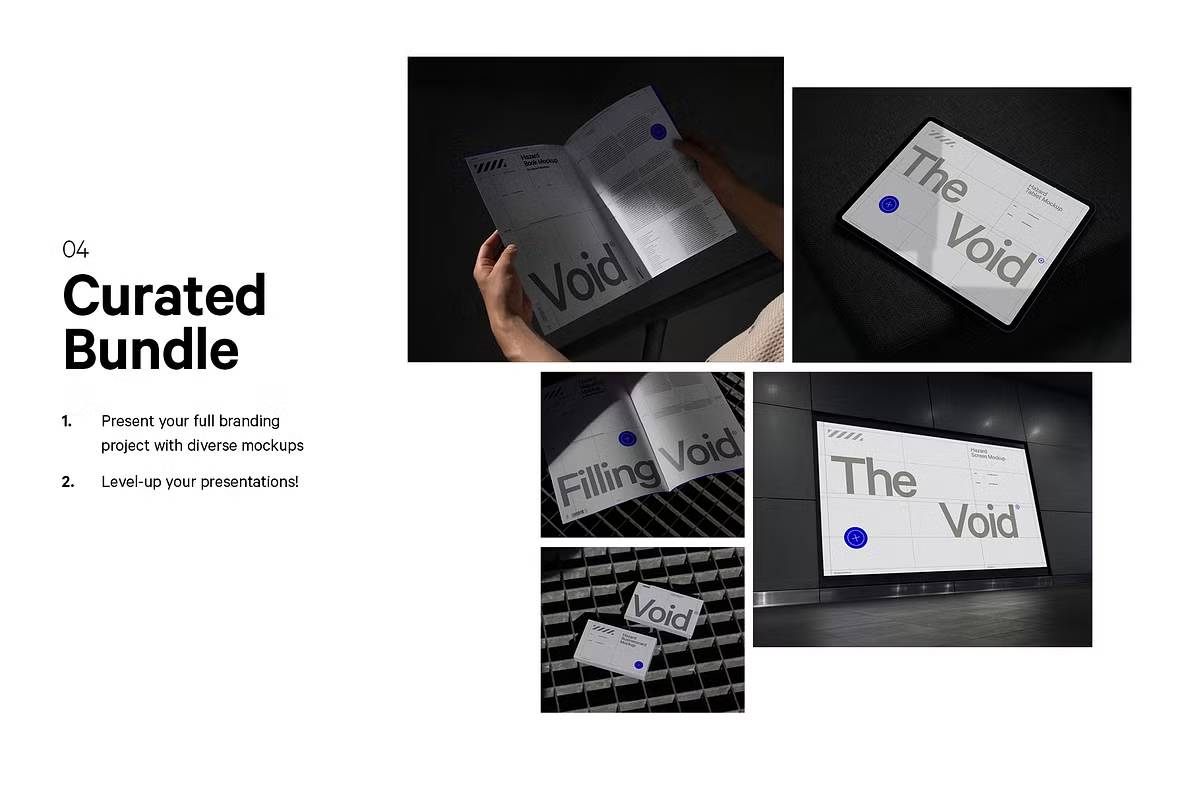 品牌VI全套PSD分层模板 高清企业形象设计素材包 限量特惠即用型12x Dark Branding Mockup Bundle-果觅网