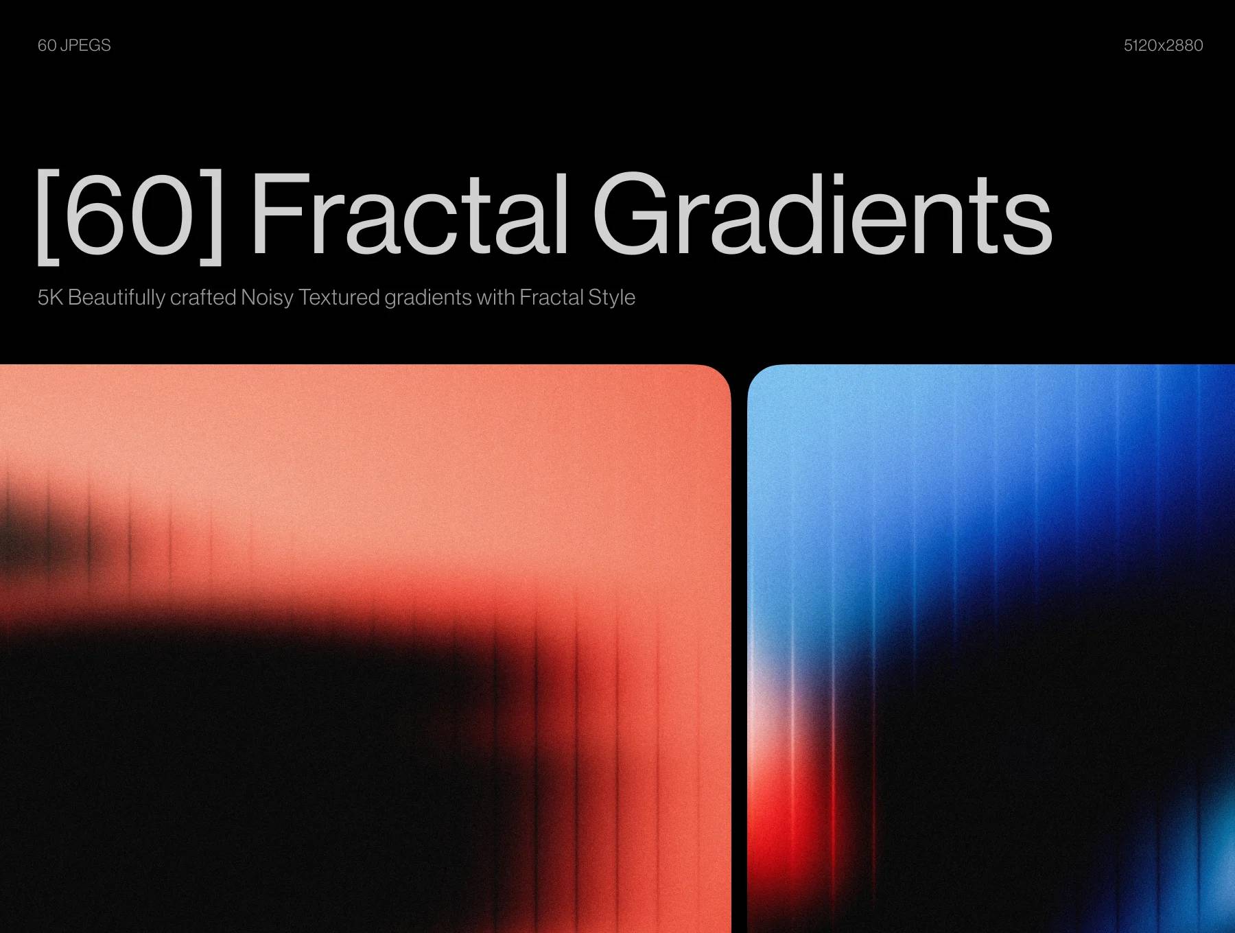 5K炫彩玻璃渐变UI素材包 水晶质感透明设计 现代网页APP特效Fractal Maze Gradient-果觅网