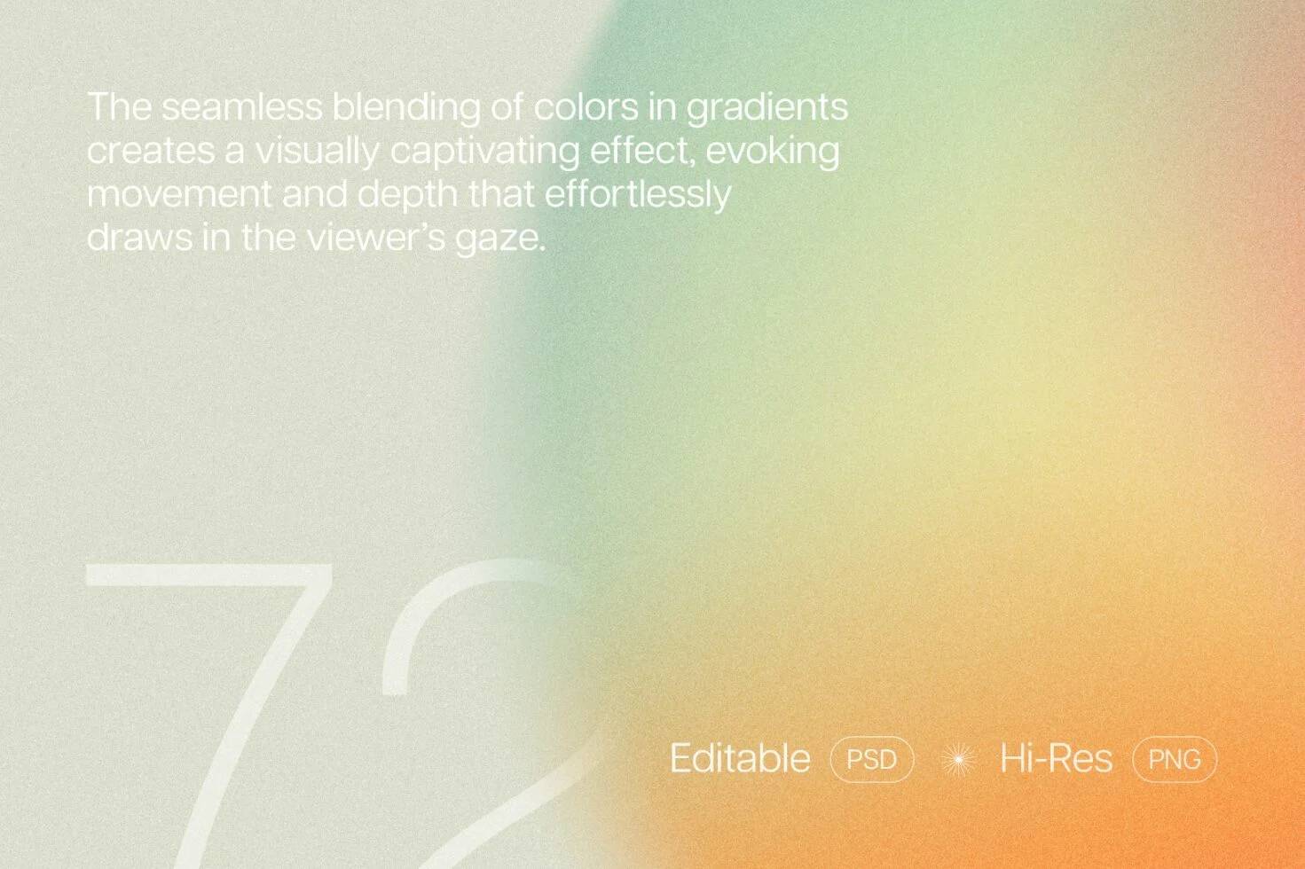 高端渐变素材包12款PSD分层设计36纹理6色系4000px高清源文件Gradient Shapes Colletion-果觅网