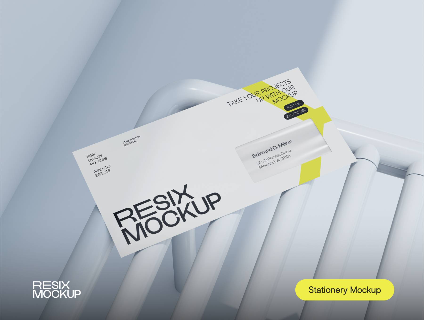 高端企业VI视觉系统全套模板品牌设计LOGO画册包装展示样机Resix - Clean Style Branding Mockup Bundle-果觅网