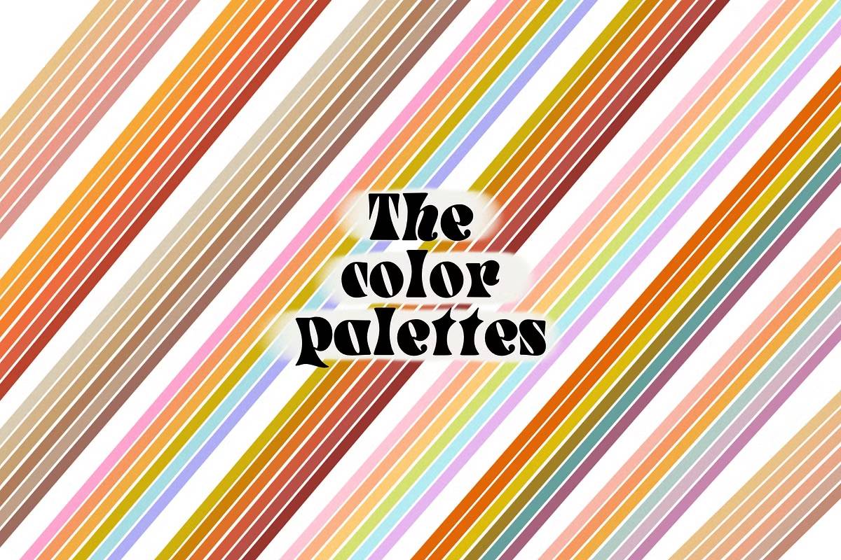 16款彩虹矢量素材包PNG透明背景9色系设计插画元素212文件Retro-Rainbow-II-Rainbow-Shapes-果觅网
