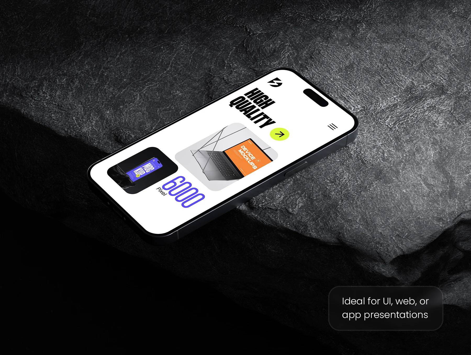 iPhone15Pro超逼真6K苹果设备模型智能对象可编辑商业展示暗黑风Sleek Apple Device Mockup Bundle-果觅网