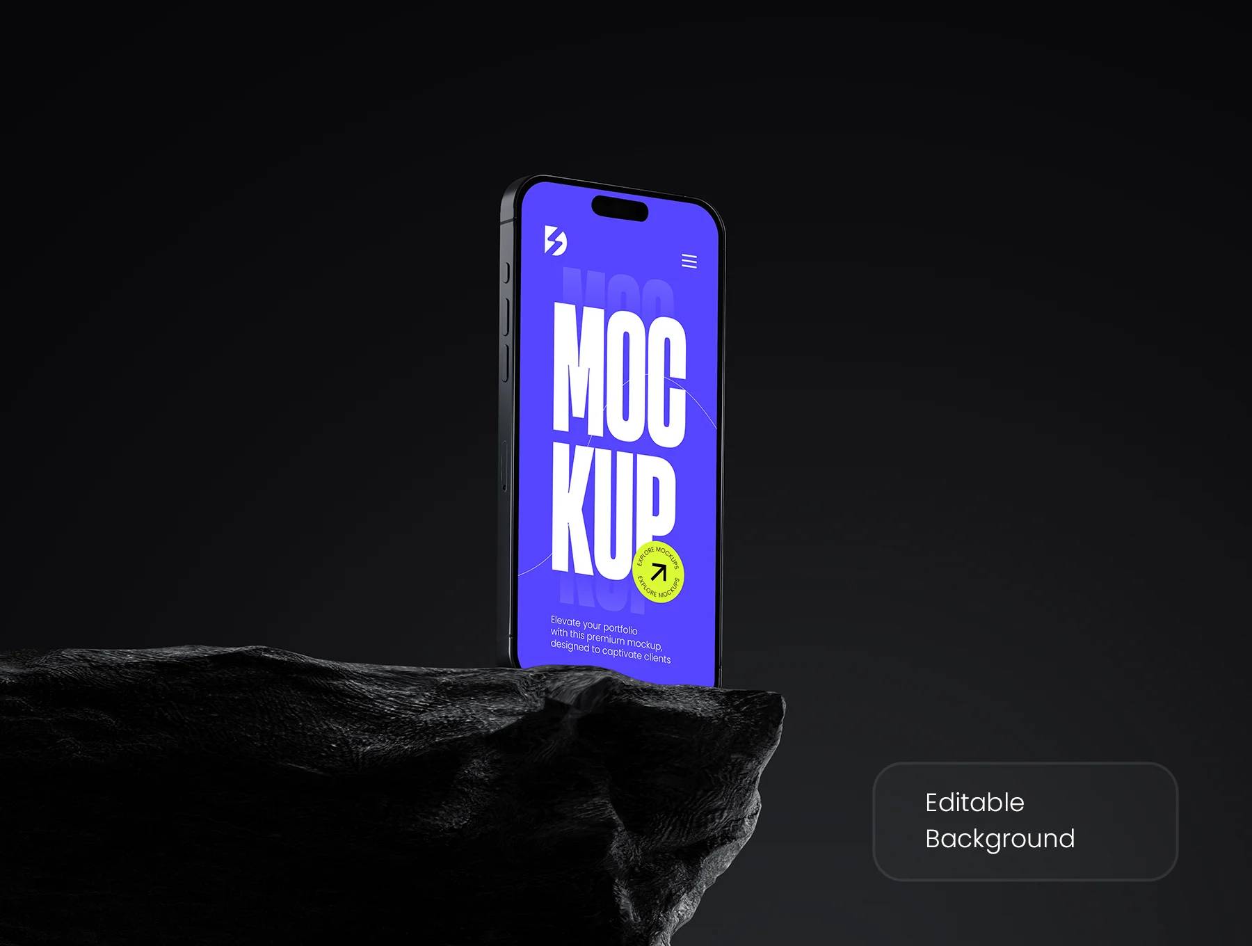 iPhone15Pro超逼真6K苹果设备模型智能对象可编辑商业展示暗黑风Sleek Apple Device Mockup Bundle-果觅网
