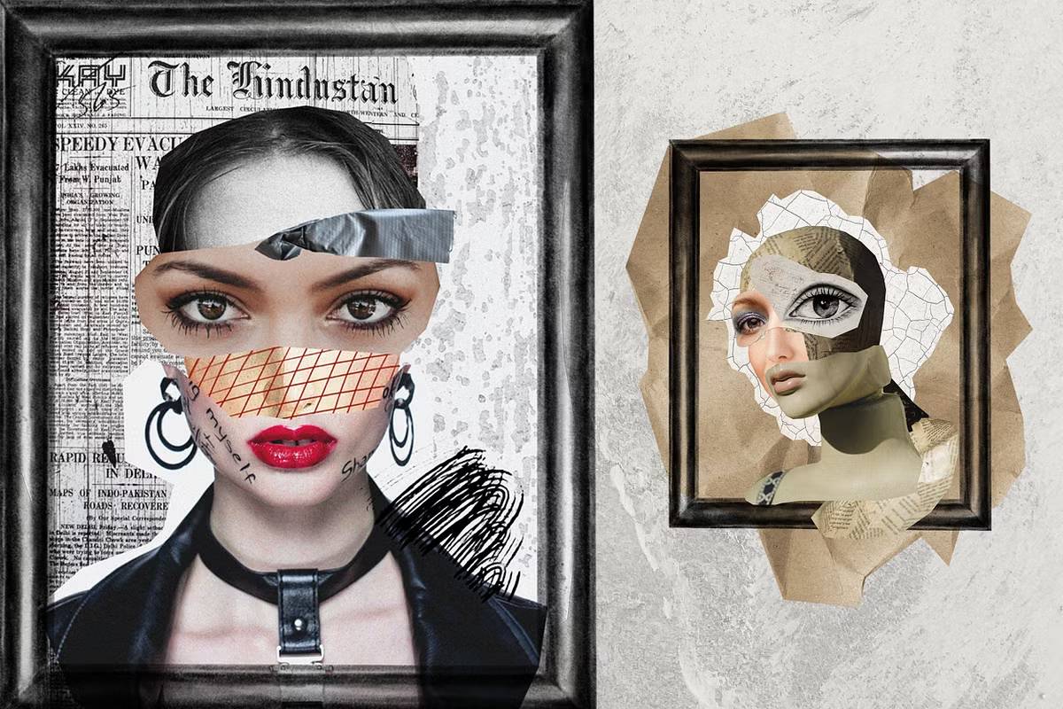 情绪视觉PNG素材包488款创意插画拼贴风透明背景Emotions. Collage & Illustrations-果觅网
