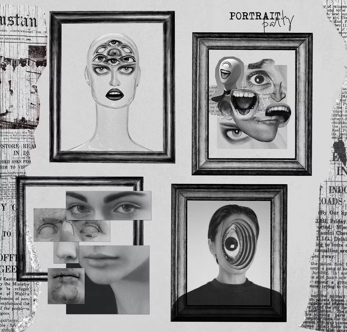 情绪视觉PNG素材包488款创意插画拼贴风透明背景Emotions. Collage & Illustrations-果觅网