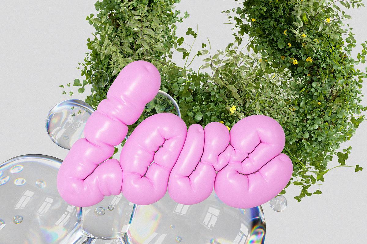 春天主题3D字母花卉PNG素材包海报设计透明背景创意装饰元素Hello Spring – 3D Lettering Set-果觅网