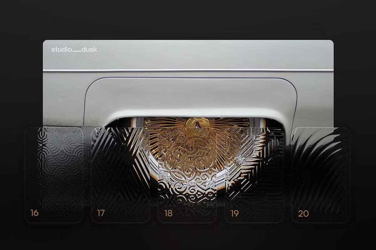 2025新款PS玻璃特效33款合集一键生成高清质感免抠图模板Refracto 33 Patterned Glass Effects-果觅网