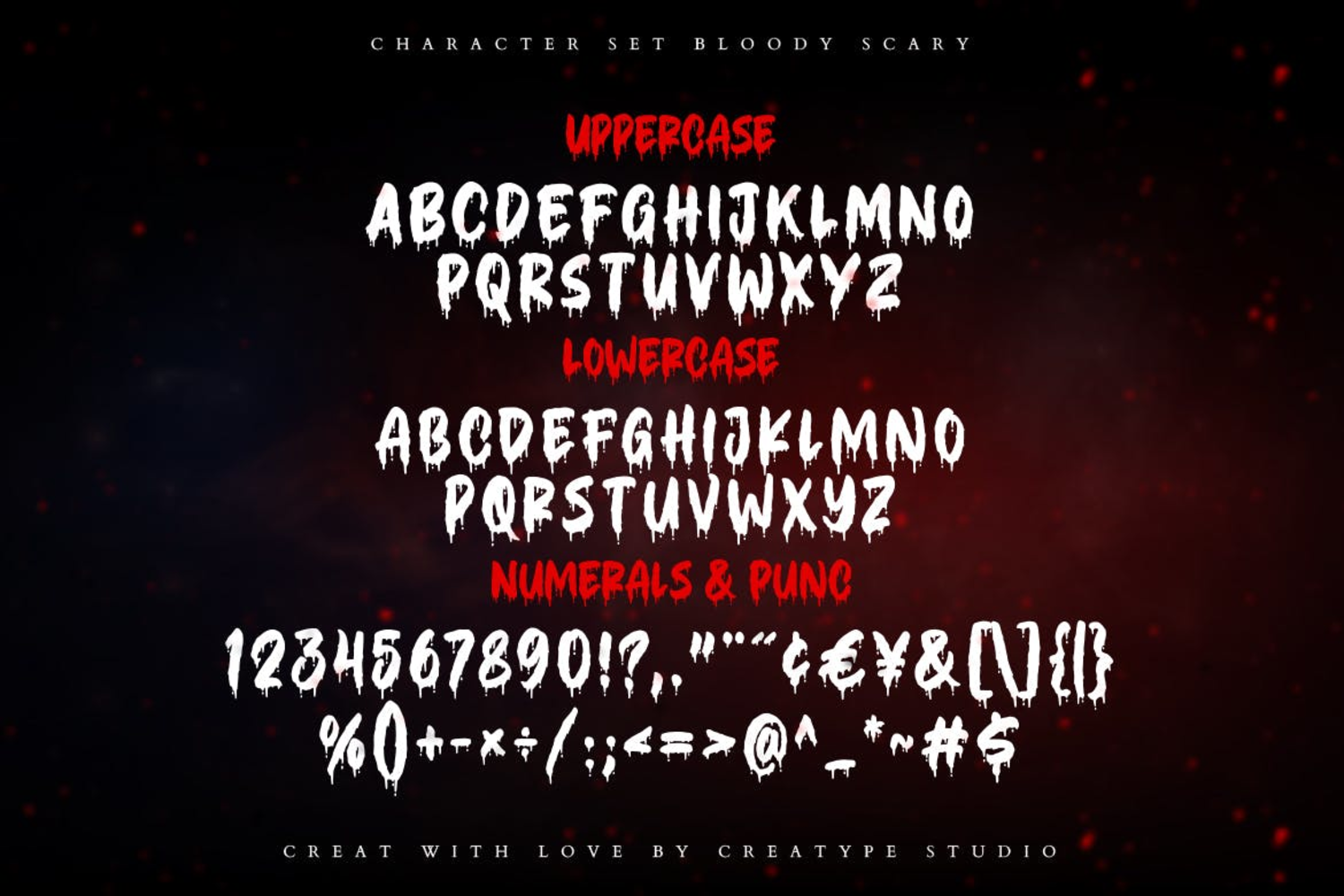 1604 恐怖流血万圣节英文字体 Bloody Scary Horror Halloween Font