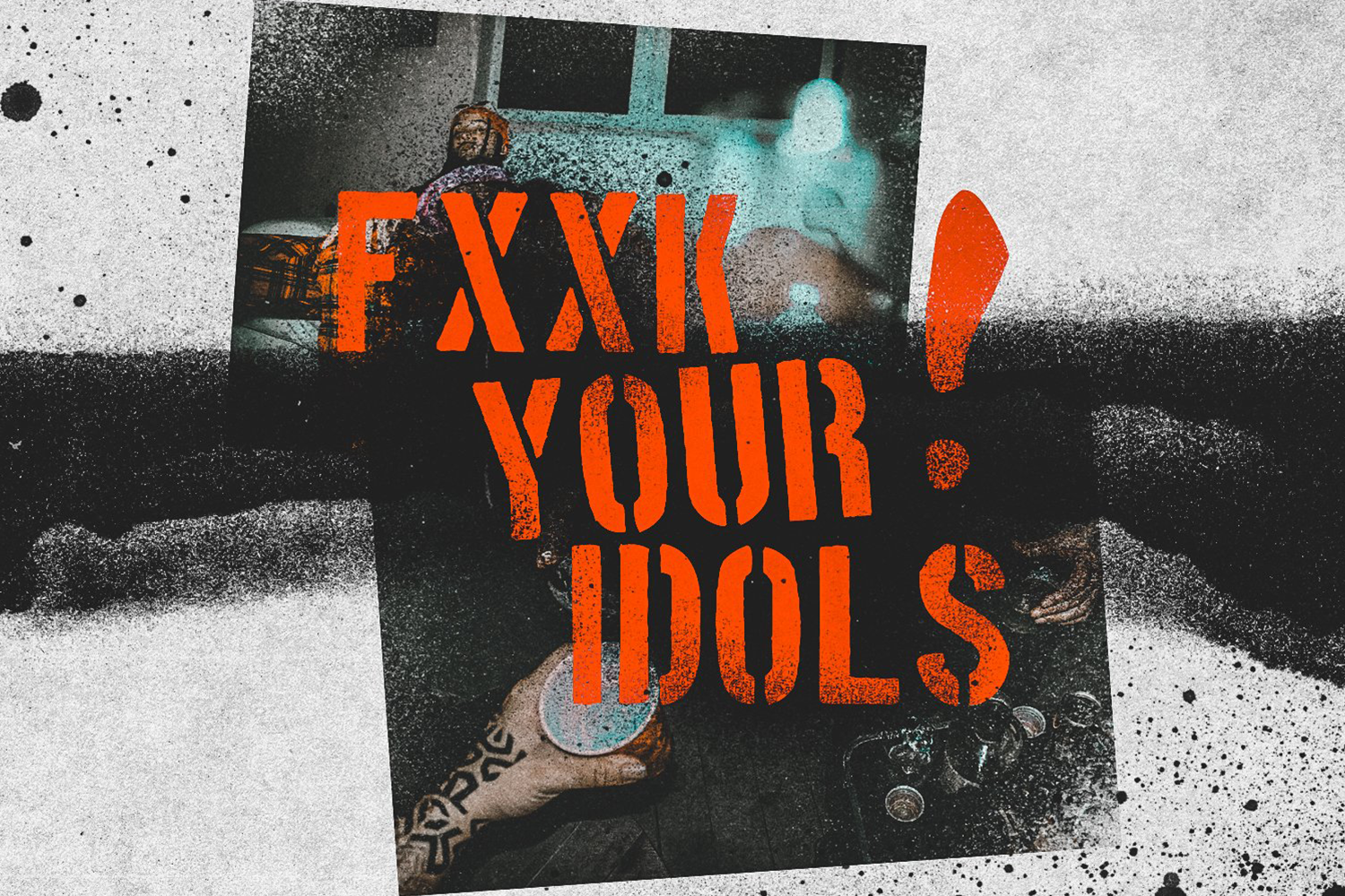 1612 喷雾涂鸦效果PS笔刷 FXXK your Idols!