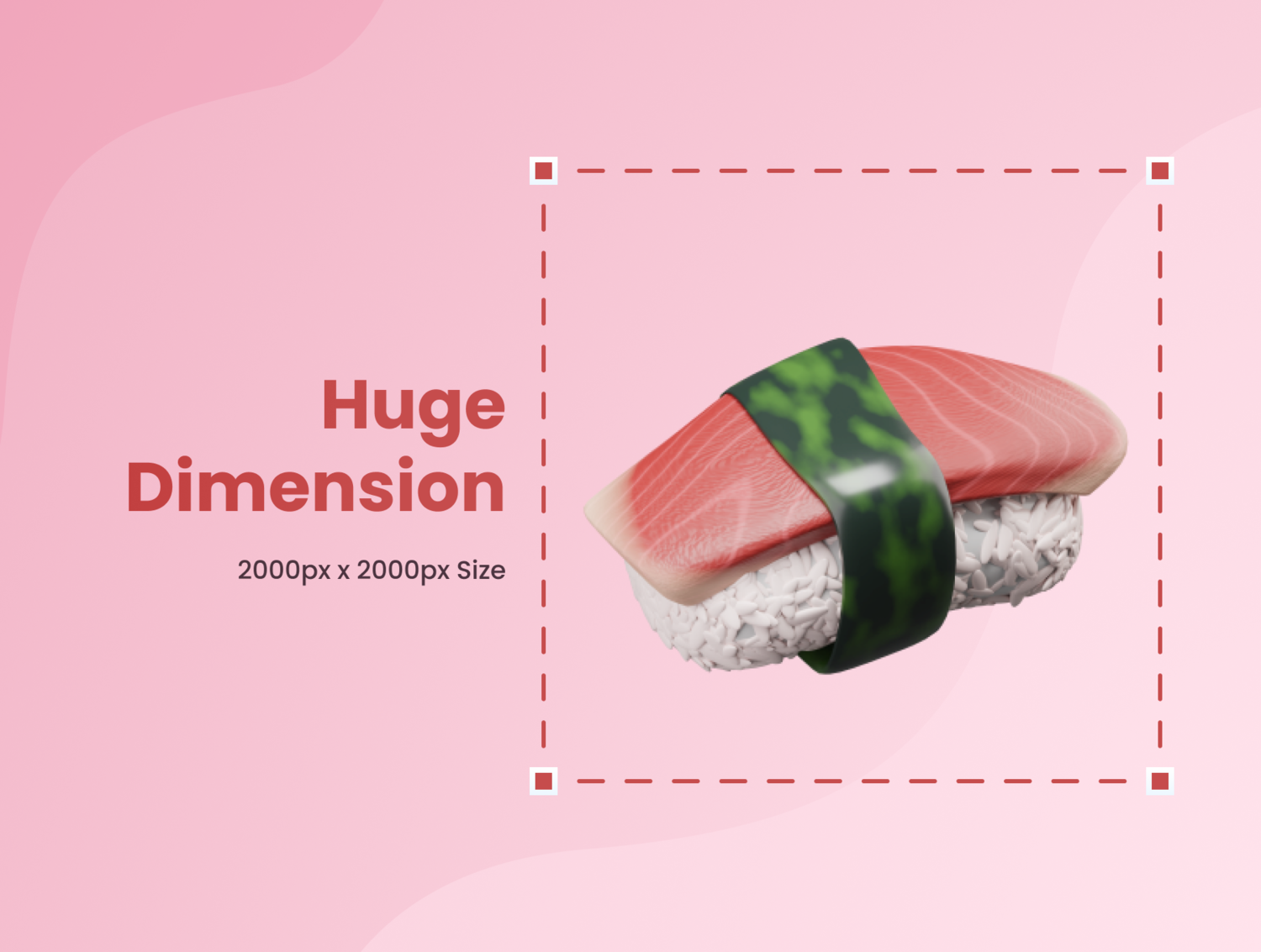 1623 寿司饭团日本食品3D图标PNG免抠素材 3D Japanese Food Illustration