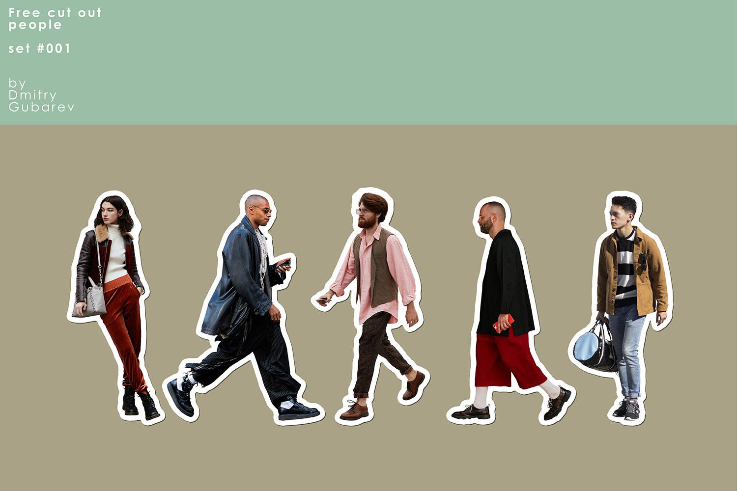 1668 10款可商用高清人物免抠素材包 high quality cutout people set