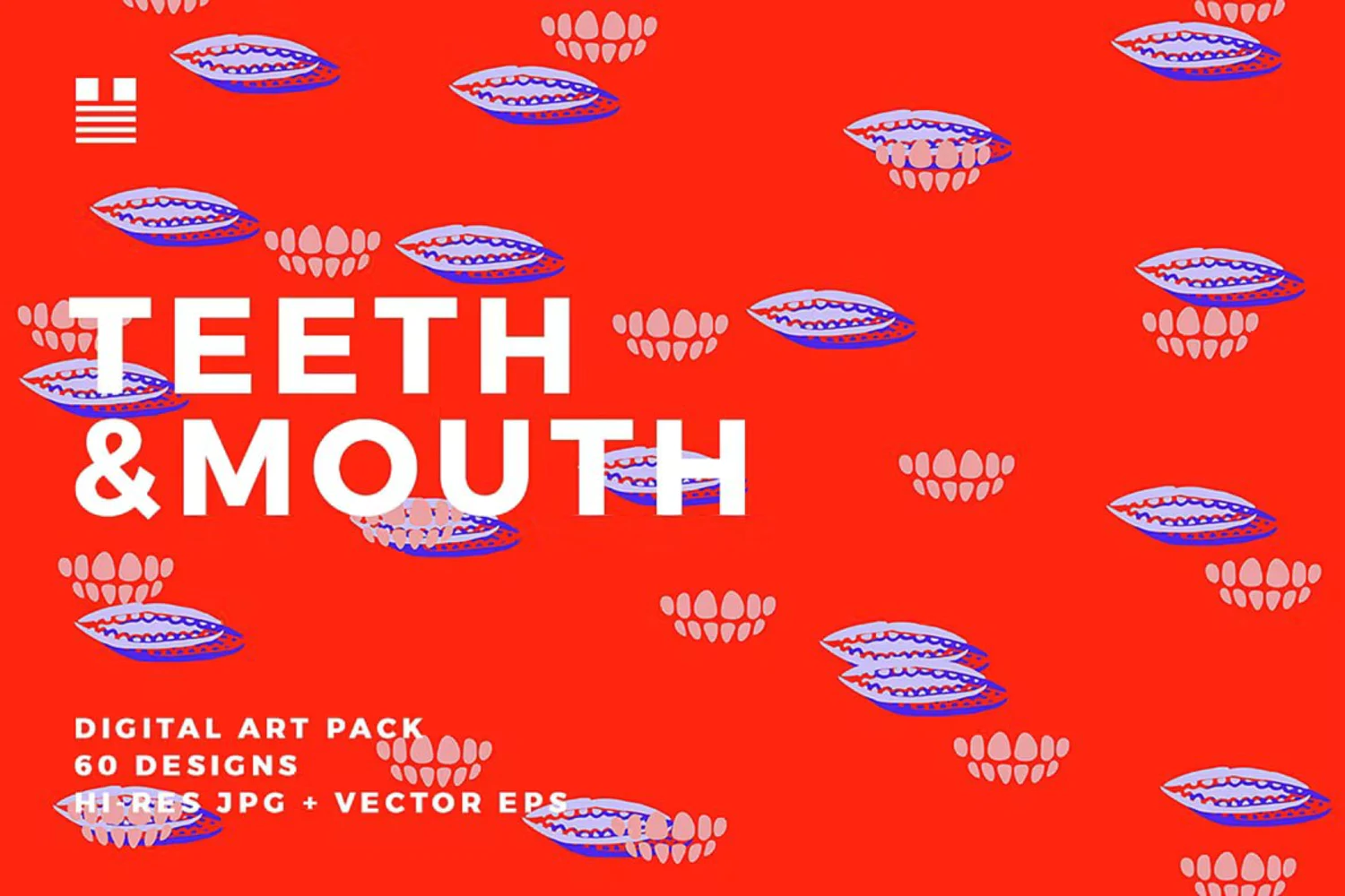 1689 70+款嘴巴牙齿无缝背景图片素材 Teeth & Mouth