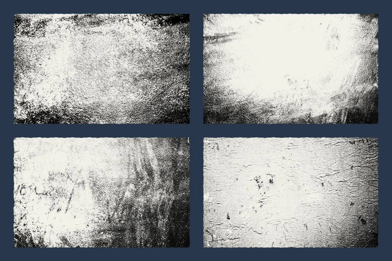 1719 墨迹边框做旧图片叠加AI矢量素材 Canvas Texture Background