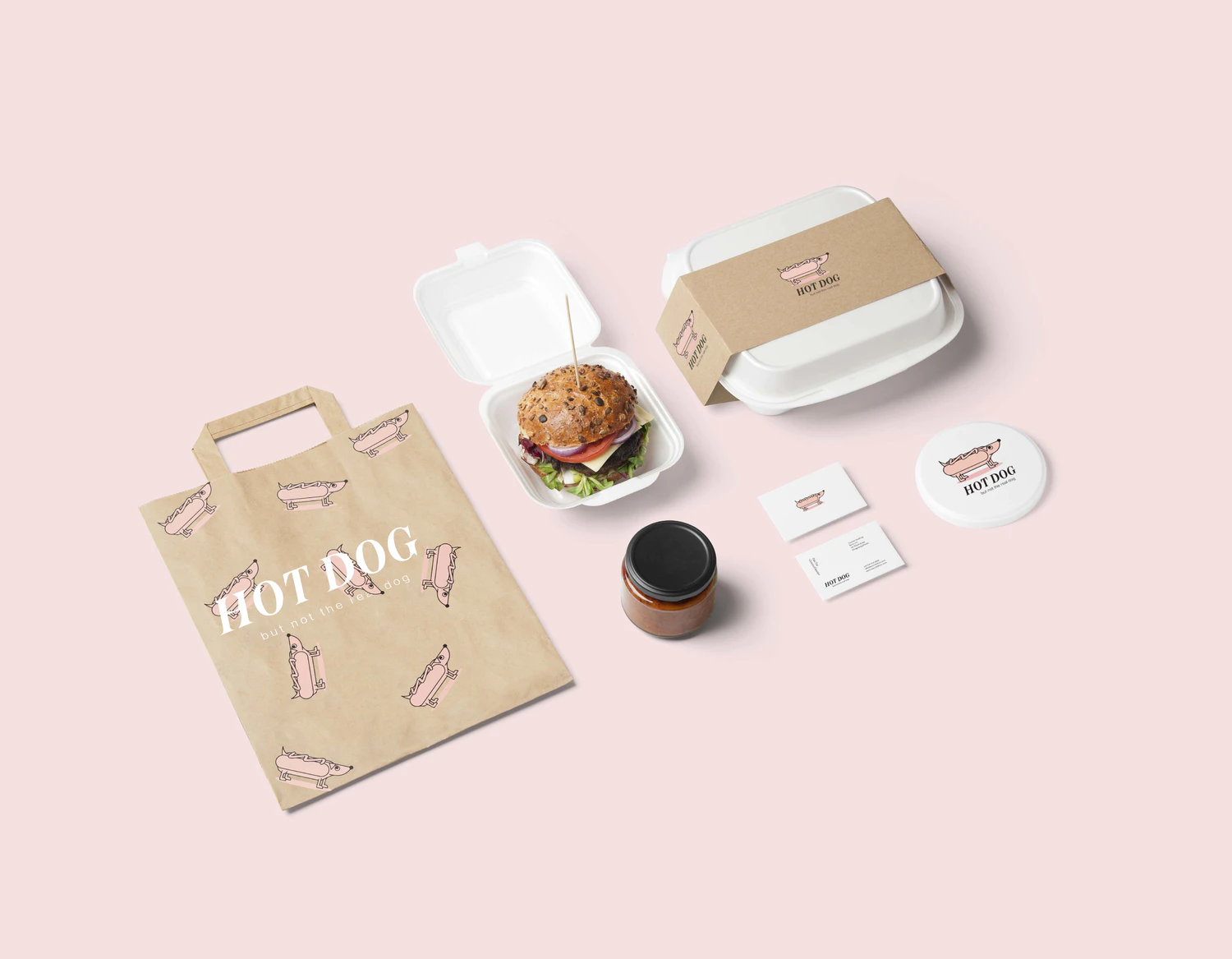 1787 餐饮汉堡披萨快餐品牌VI智能样机贴图包装展示效果PSD设计素材