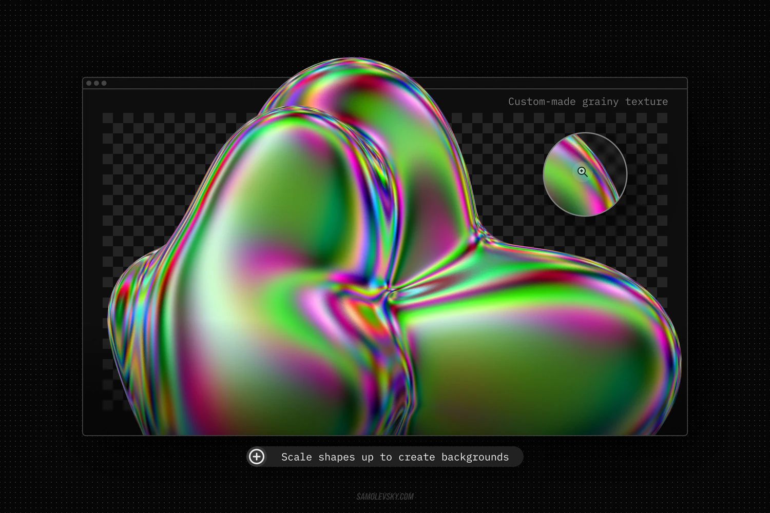 1800 72款3D虹彩抽象流体全息镭射有机形状PNG免抠设计素材 Iridescent fluid 3D shapes pack