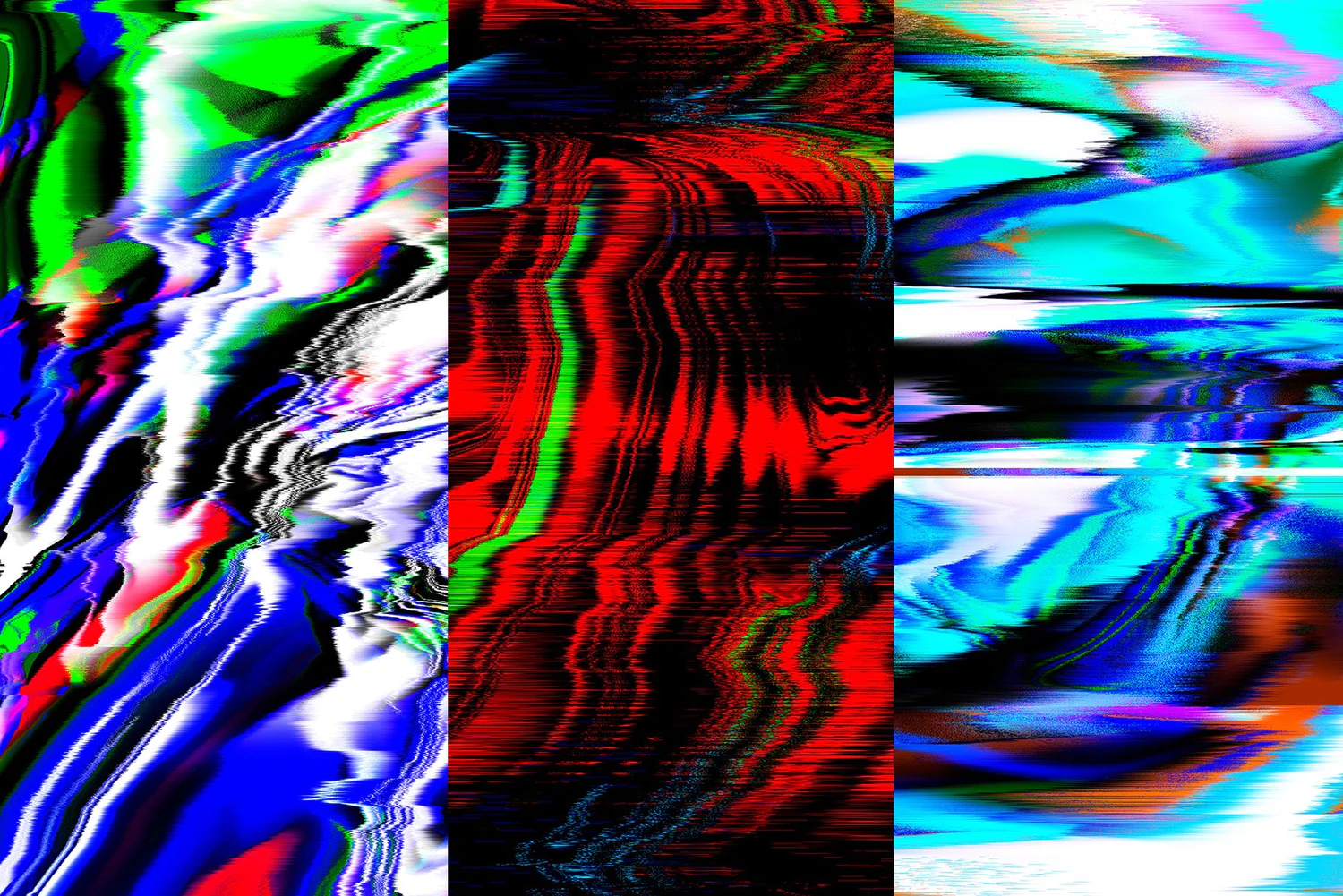 1837 280+炫彩故障艺术背景设计包280 Glitch Distortion Textures