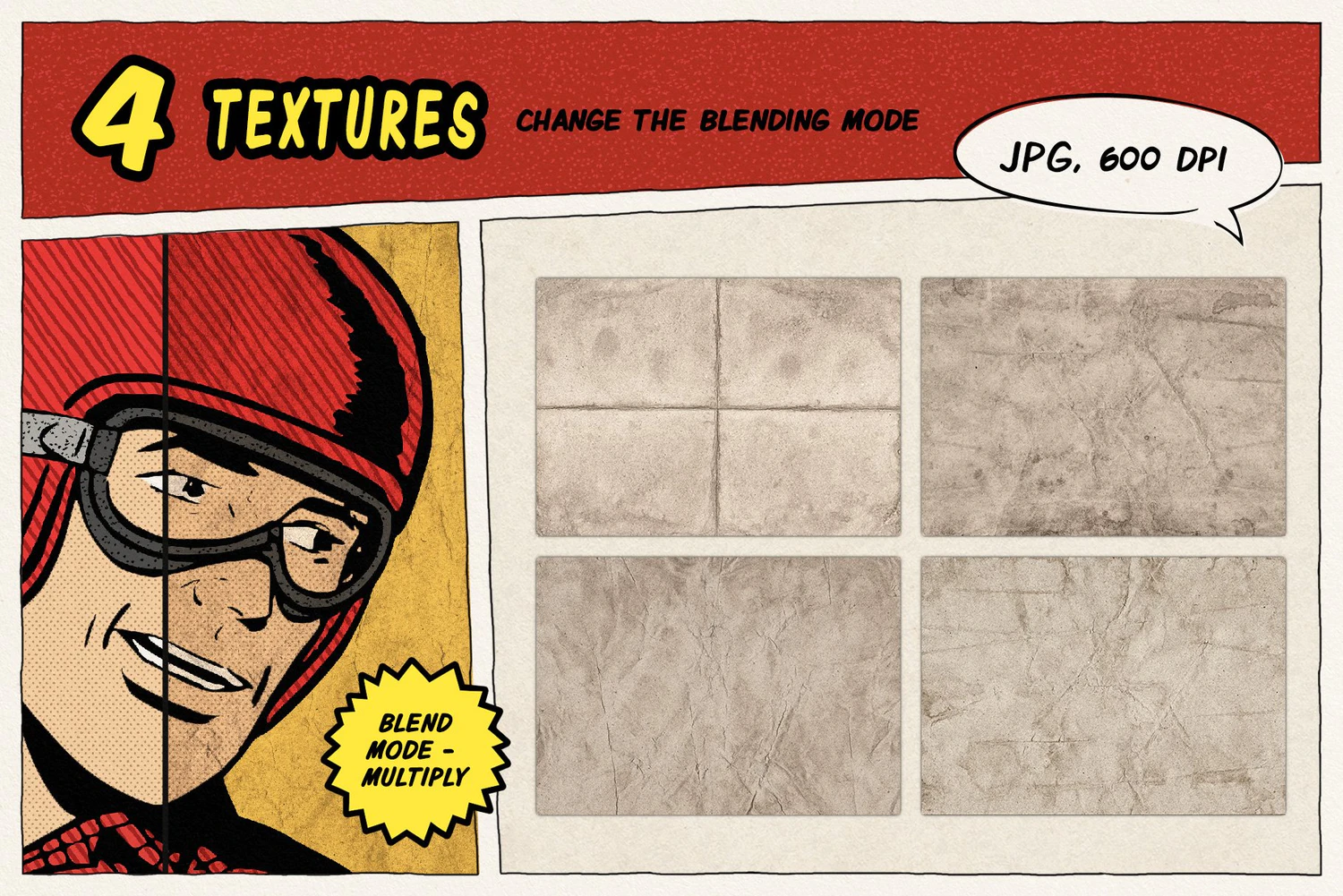 1893 复古漫画书波点半色调画笔PS笔刷 Vintage Comic Book Halftone Brushes