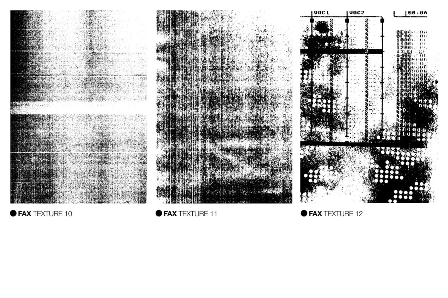 1894 矢量传真打印印刷机漏墨效果叠加AI素材FAX_TEXTURES