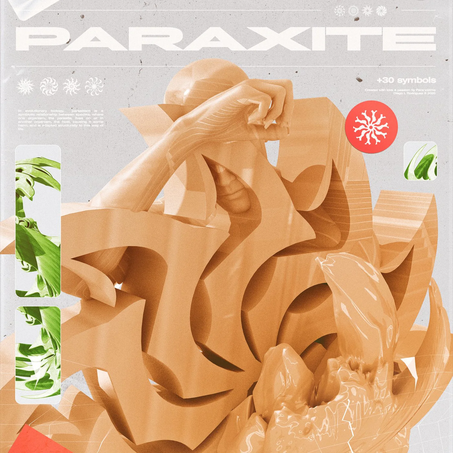 1915 PARAXITE现代酸性符号艺术装饰字体Paranoidme – PARAXITE FONT VOL 1