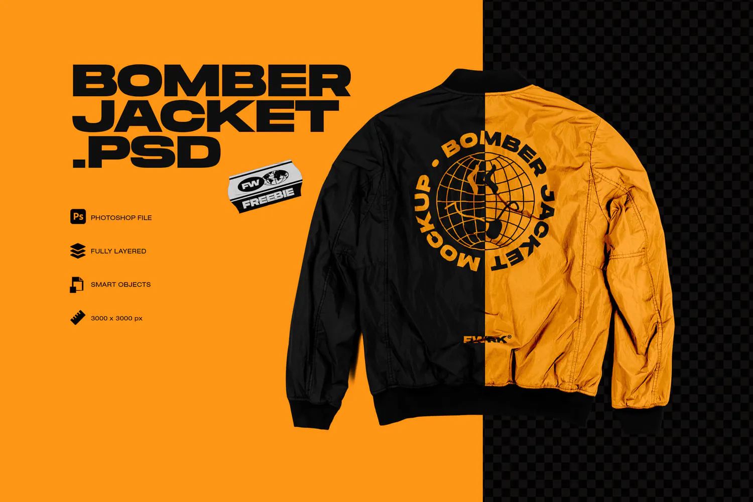 1925 飞行员夹克衫服装外套PS样机素材 Bomber Jacket