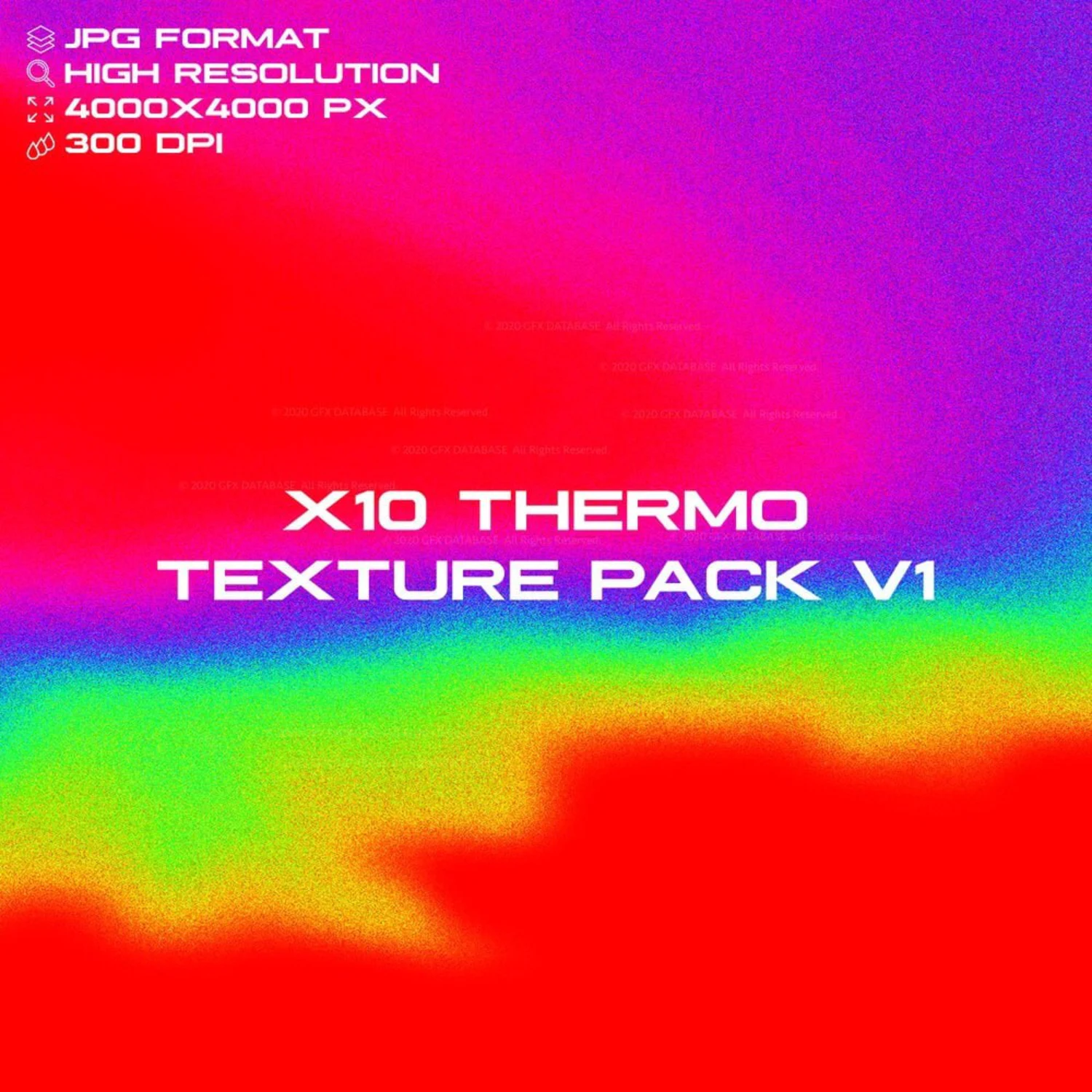 1939 10款炫彩热成像高清背景素材 X10 Thermo Texture Pack V1