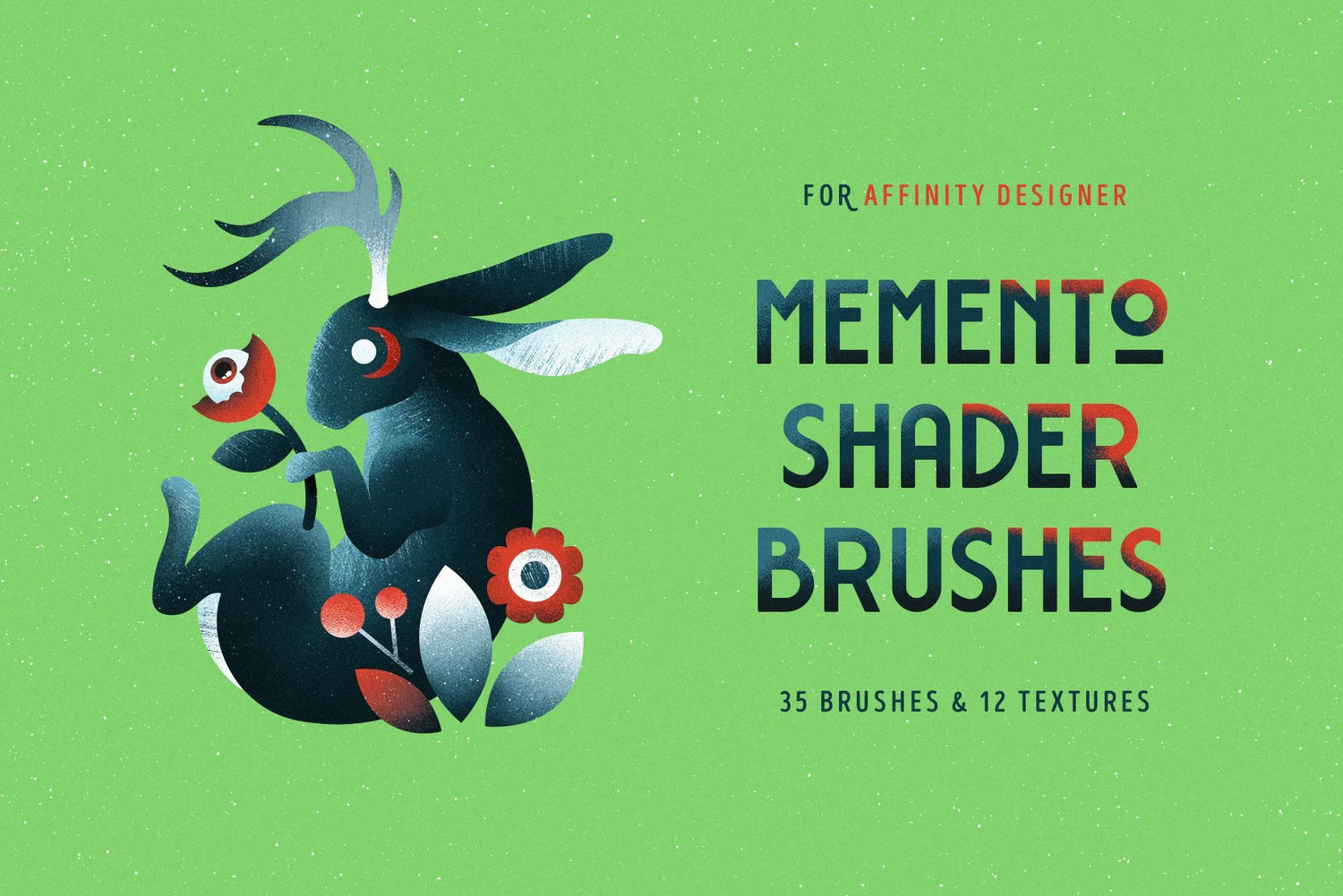 1976 纹理噪点质感着色器procret笔刷包 MEMENTO SHADER BRUSHES (for Affinity Designer)