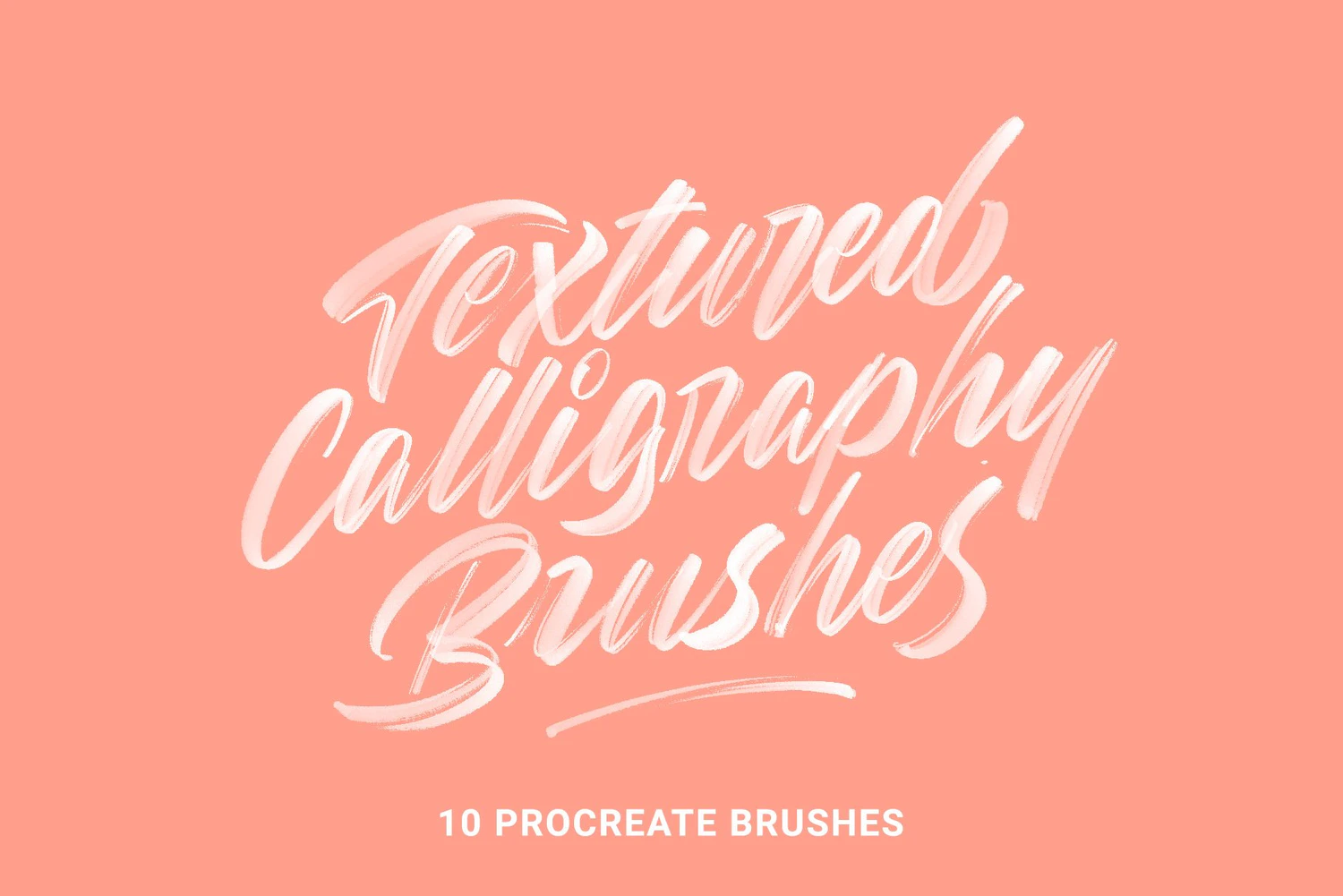 1978 Procreate纹理书法手绘文字飞白艺术笔刷Textured Calligraphy Brushes for Procreate